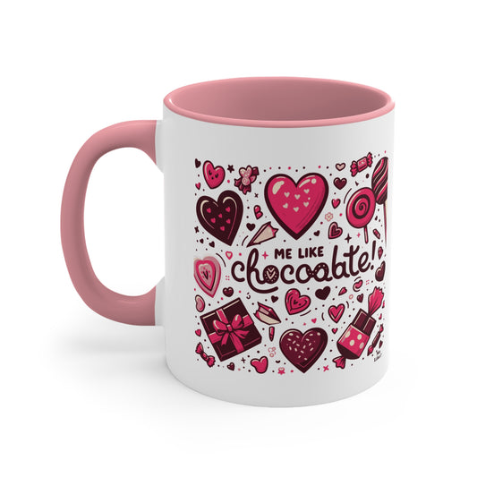 Me Like Chocolate! - Accent Coffee Mug, 11oz - (Chocolate #1)