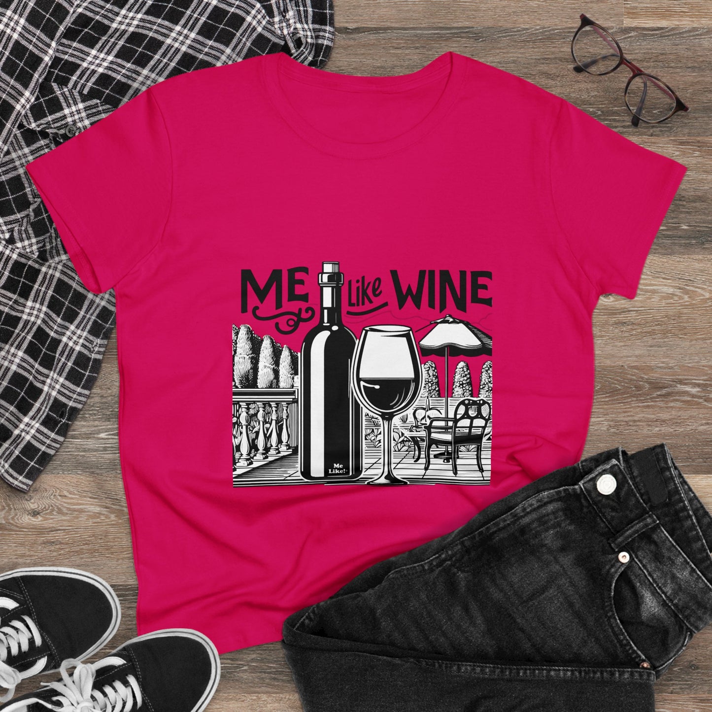 Women's Heavy Cotton Tee - Me Like Wine! (#3)