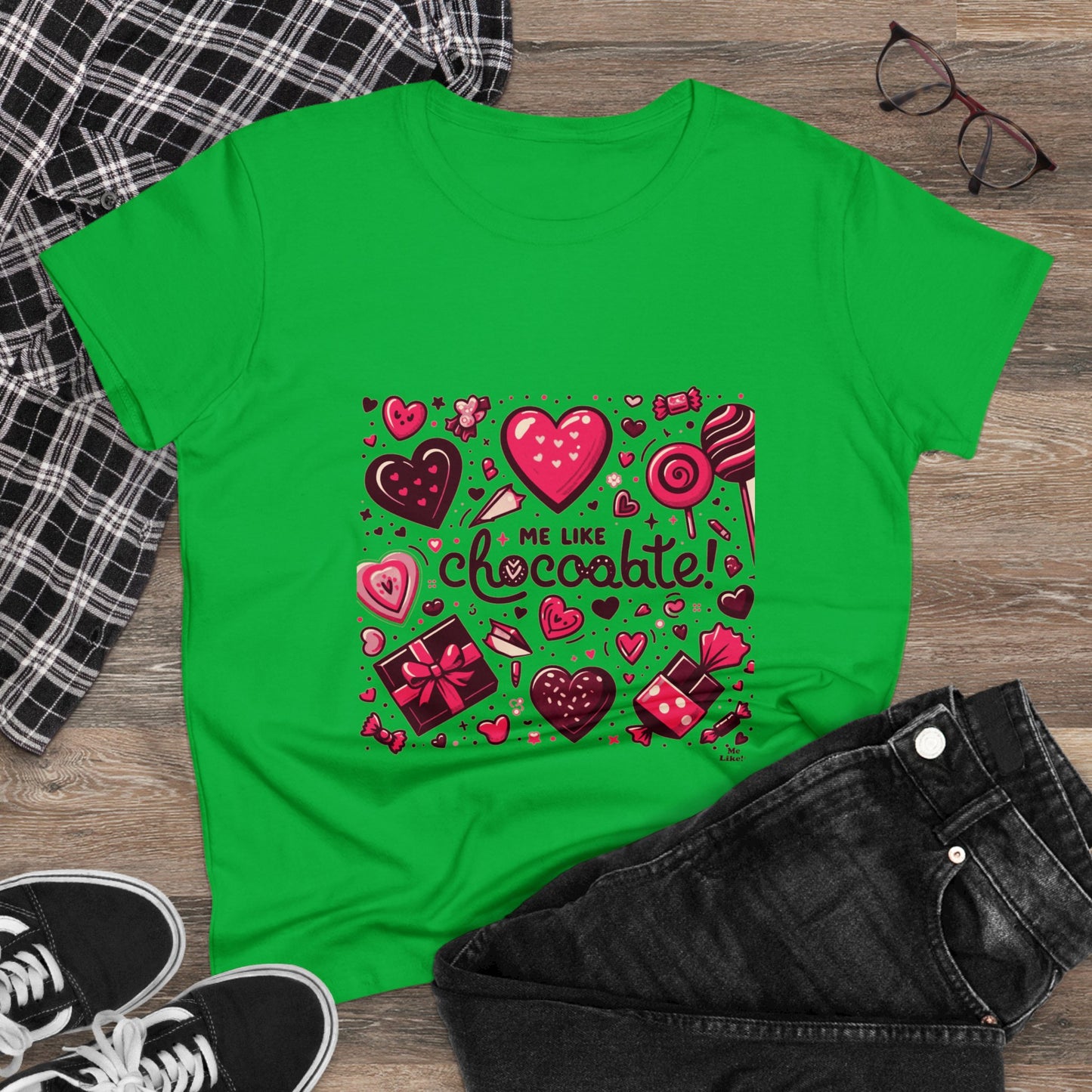 Me Like Chocolate! - Women's Heavy Cotton Tee - (Chocolate #1)