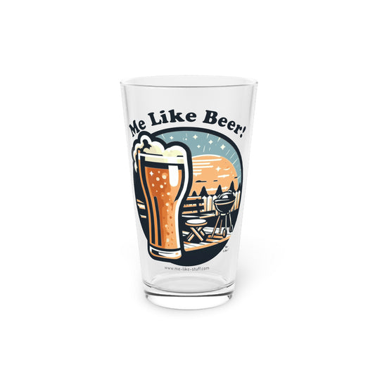 Pint Glass, 16oz - Me Like Beer! (#2)