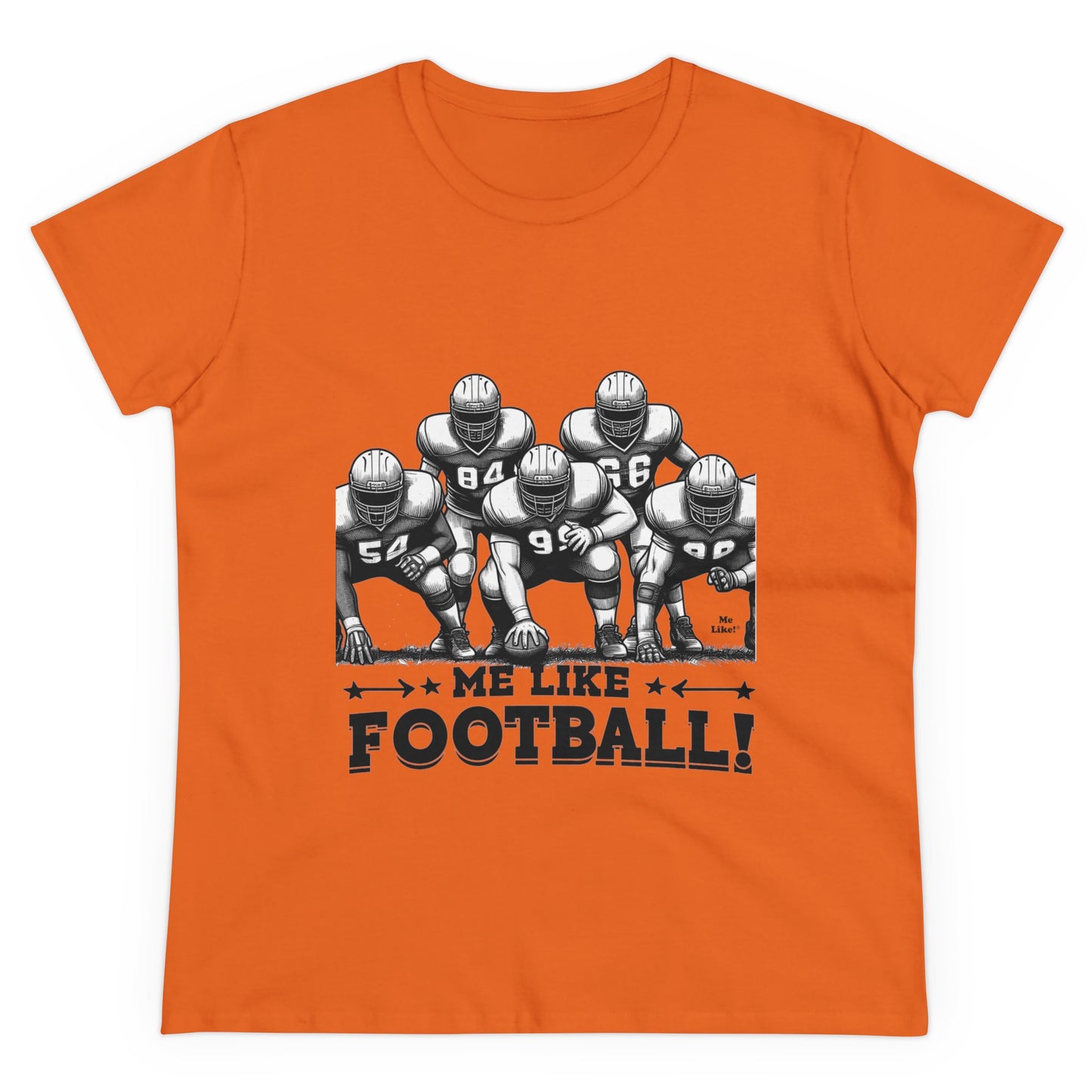 Me Like Football! - Women's Heavy Cotton Tee - (Football #2)