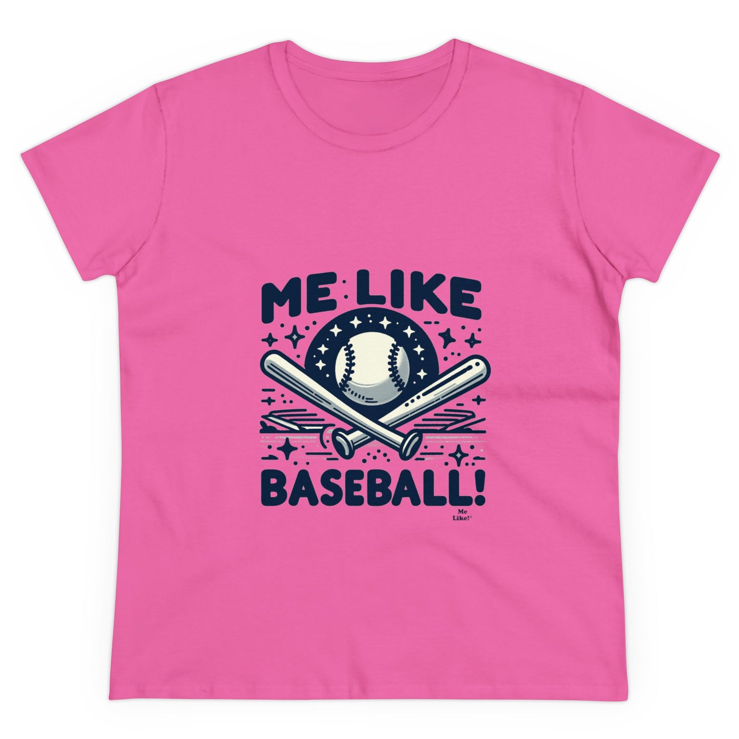 Me Like Baseball! - Women's Heavy Cotton Tee - (Baseball #2)