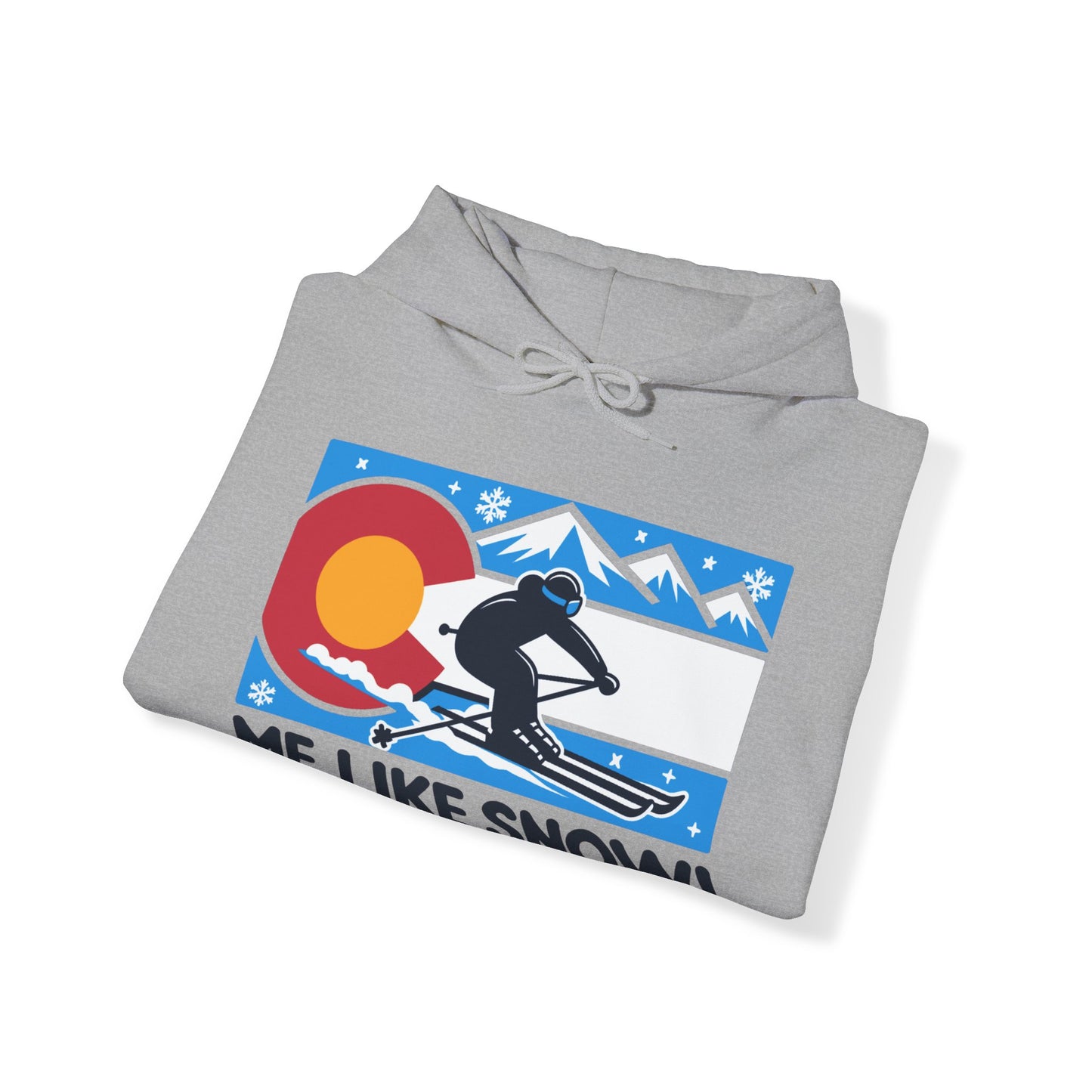 Me Like Snow! - Unisex Heavy Blend™ Hooded Sweatshirt - (Ski Colorado #1)