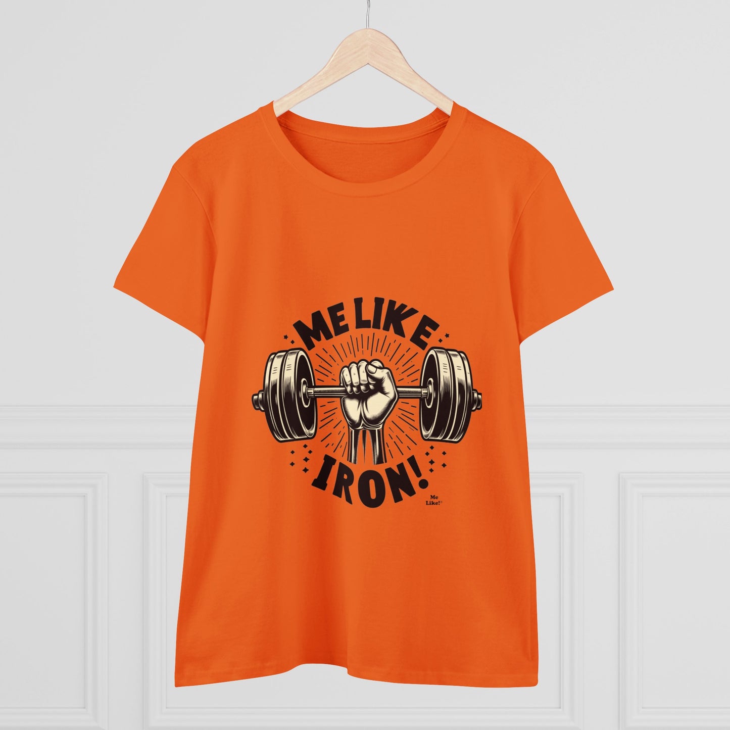 Me Like Iron! - Women's Heavy Cotton Tee - (Weightlifting #1)