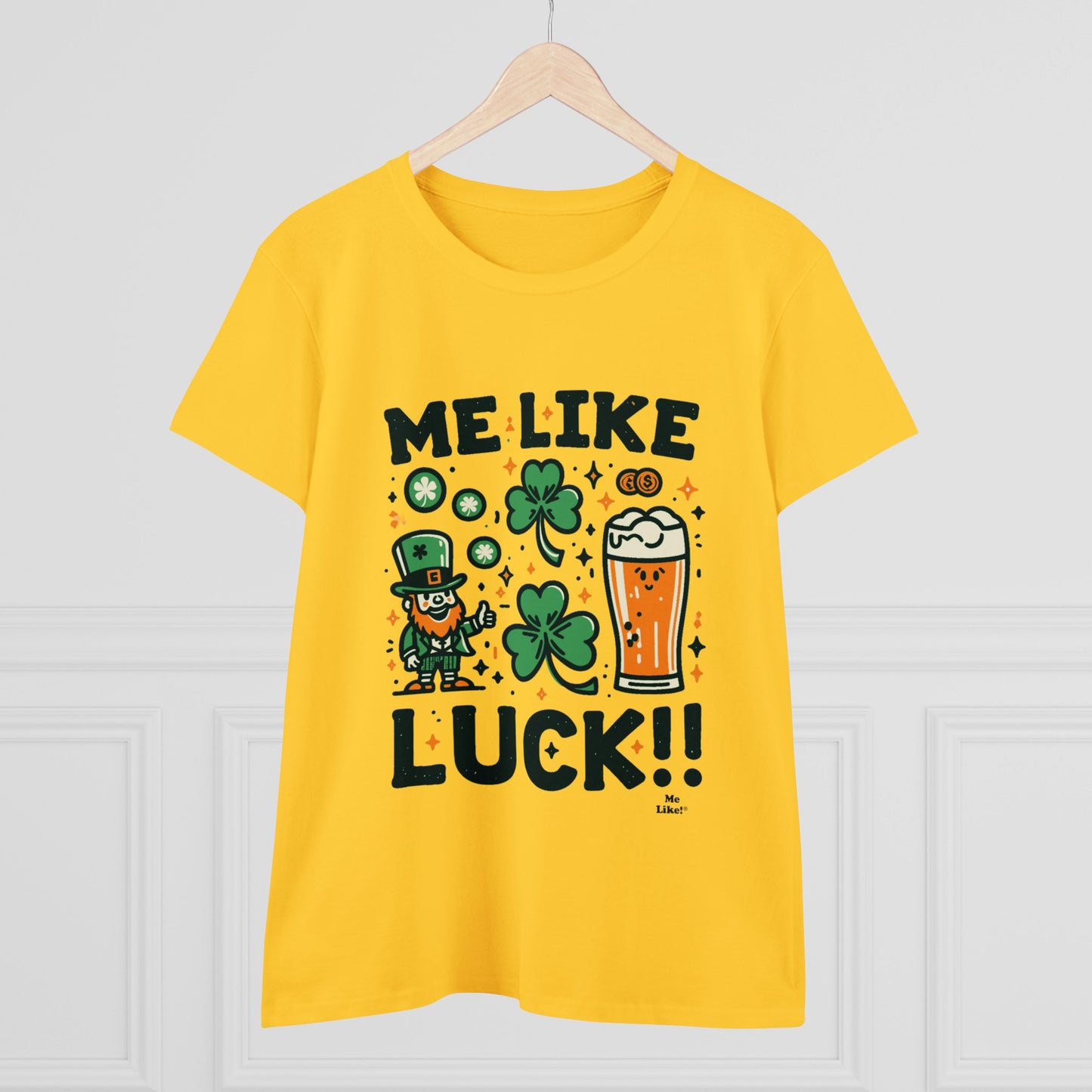 Me Like Luck! - Women's Heavy Cotton Tee - (St. Patrick's Day #3)