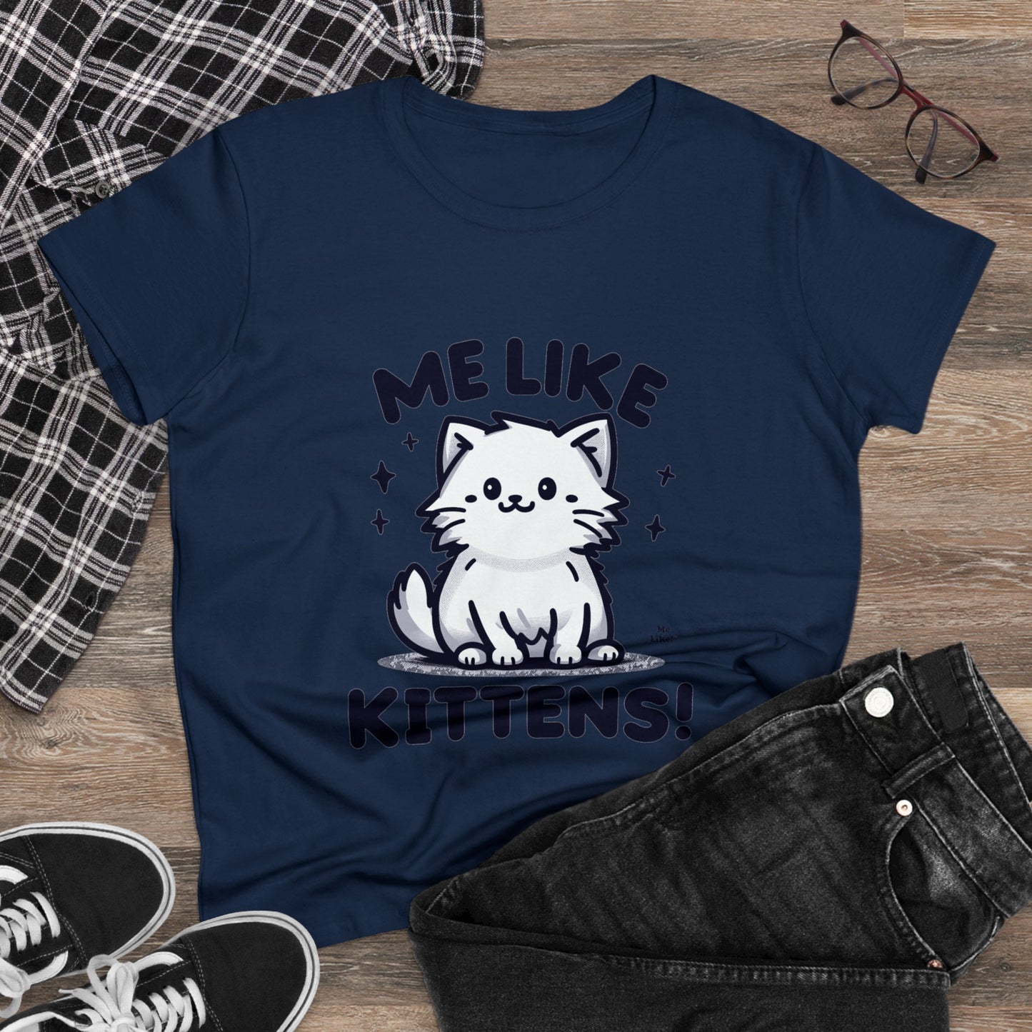 Me Like Kittens! - Women's Heavy Cotton Tee - (#1)