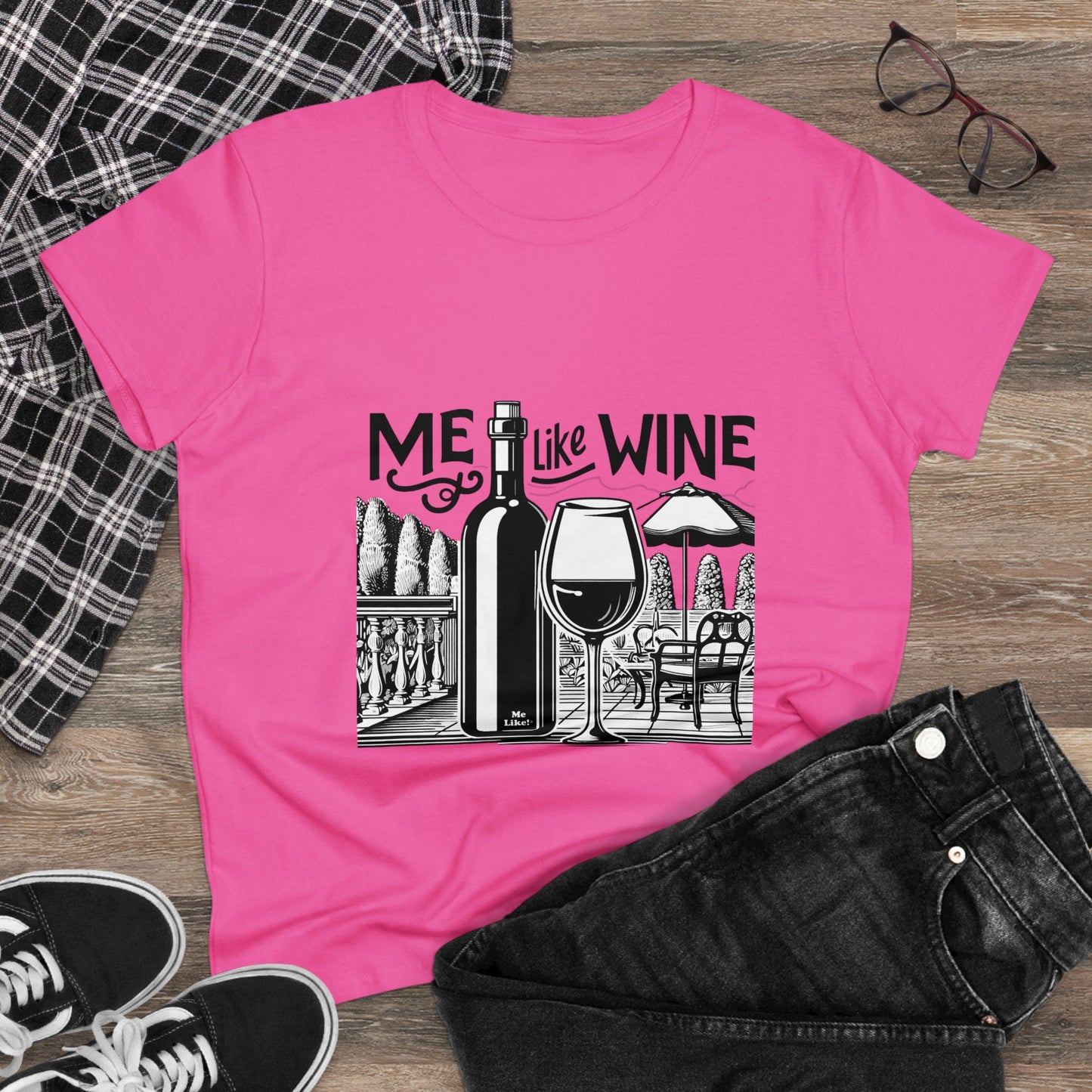 Women's Heavy Cotton Tee - Me Like Wine! (#3)