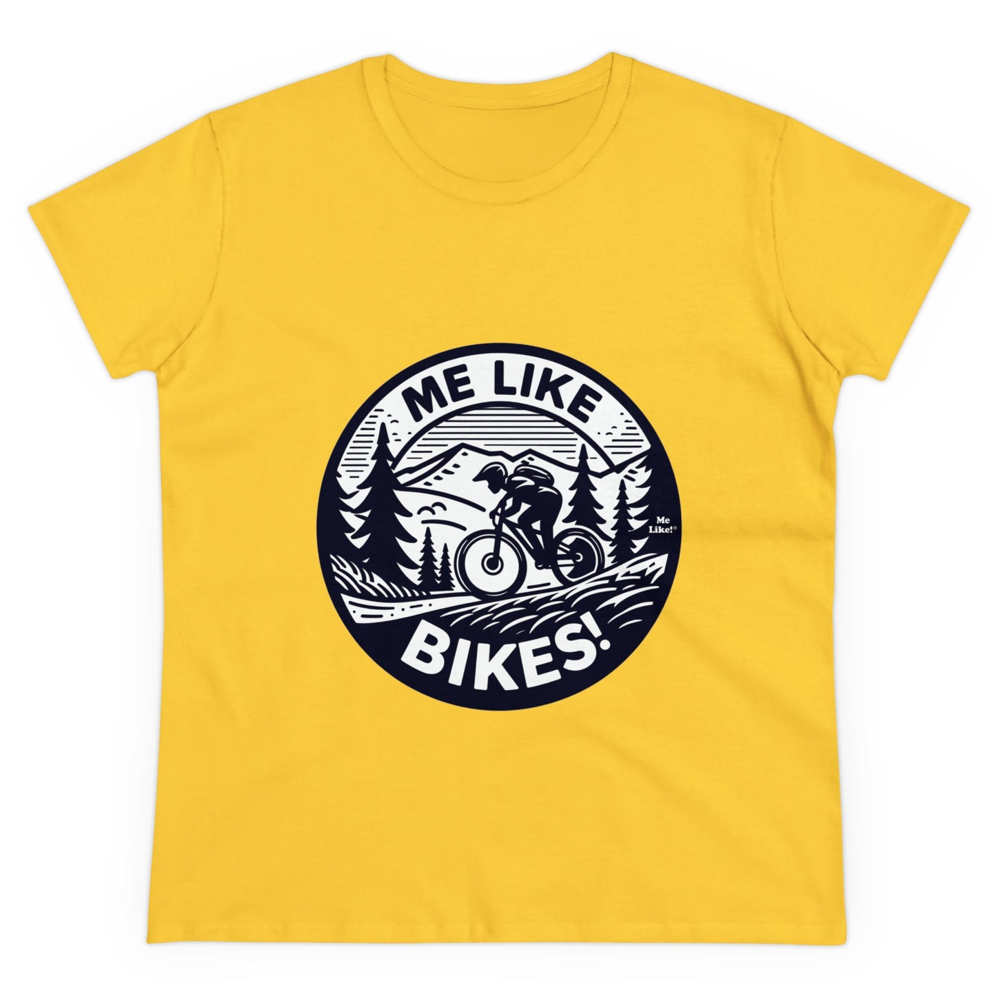 Me Like Bikes! - Women's Heavy Cotton Tee - (Mountain Bike #4)