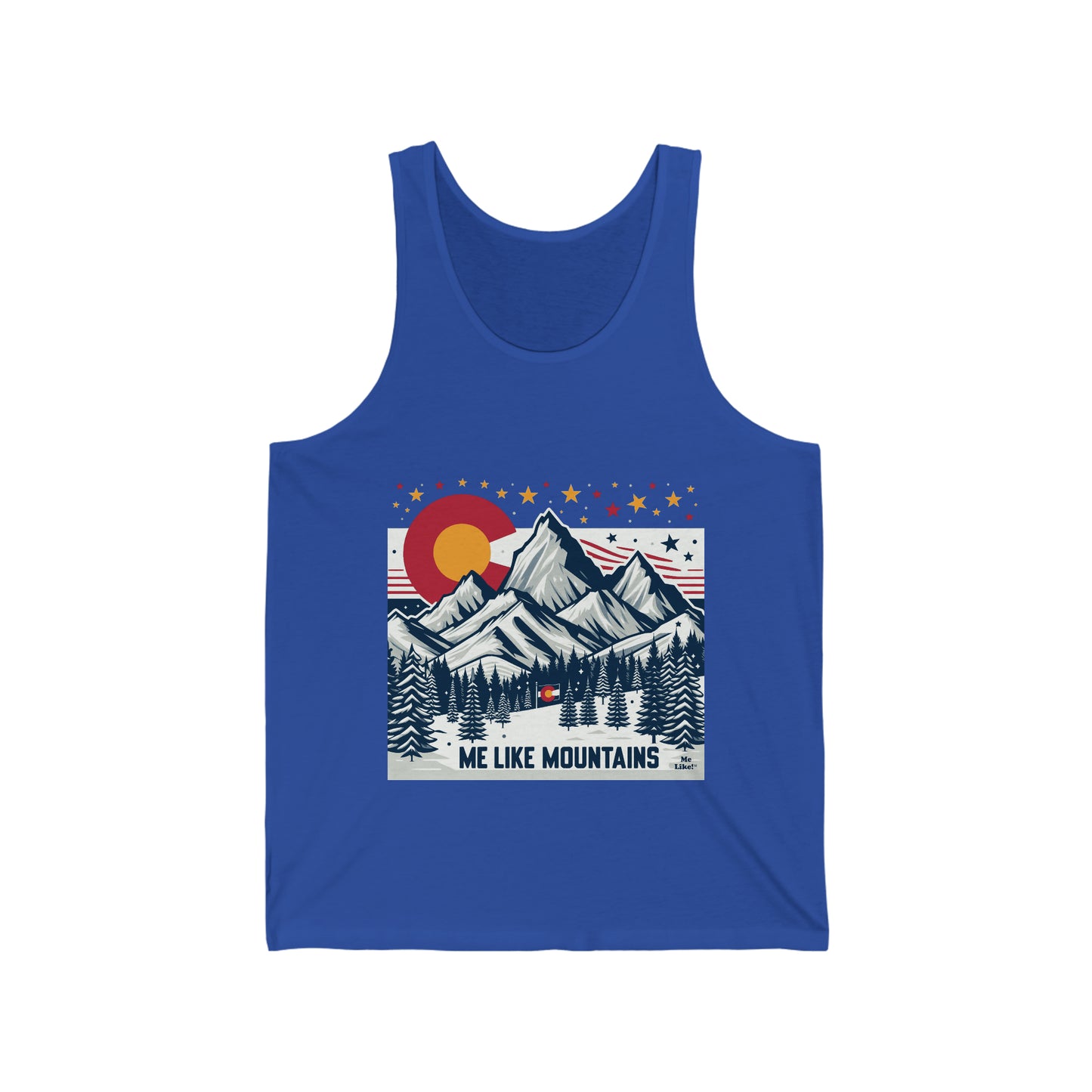 Me Like Mountains! - Unisex Jersey Tank - (Mountains #6)