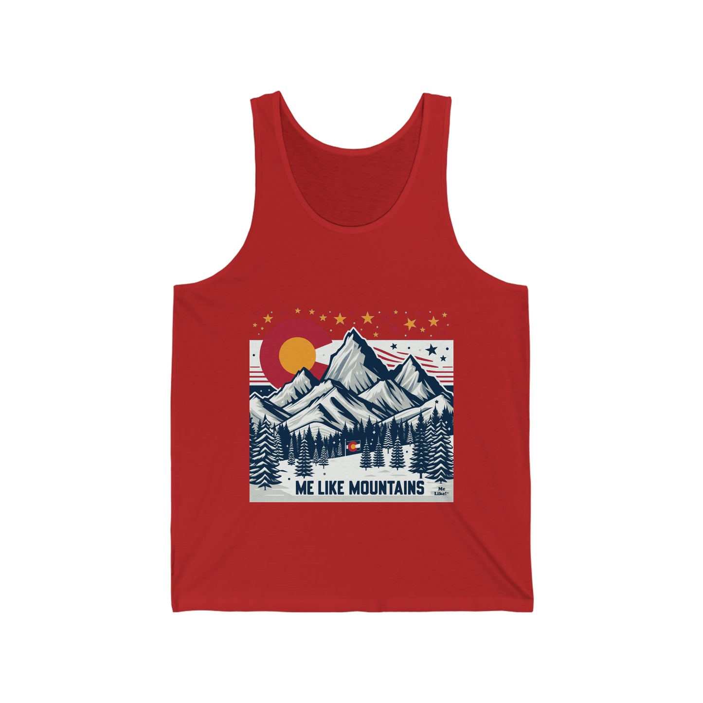 Me Like Mountains! - Unisex Jersey Tank - (Mountains #6)