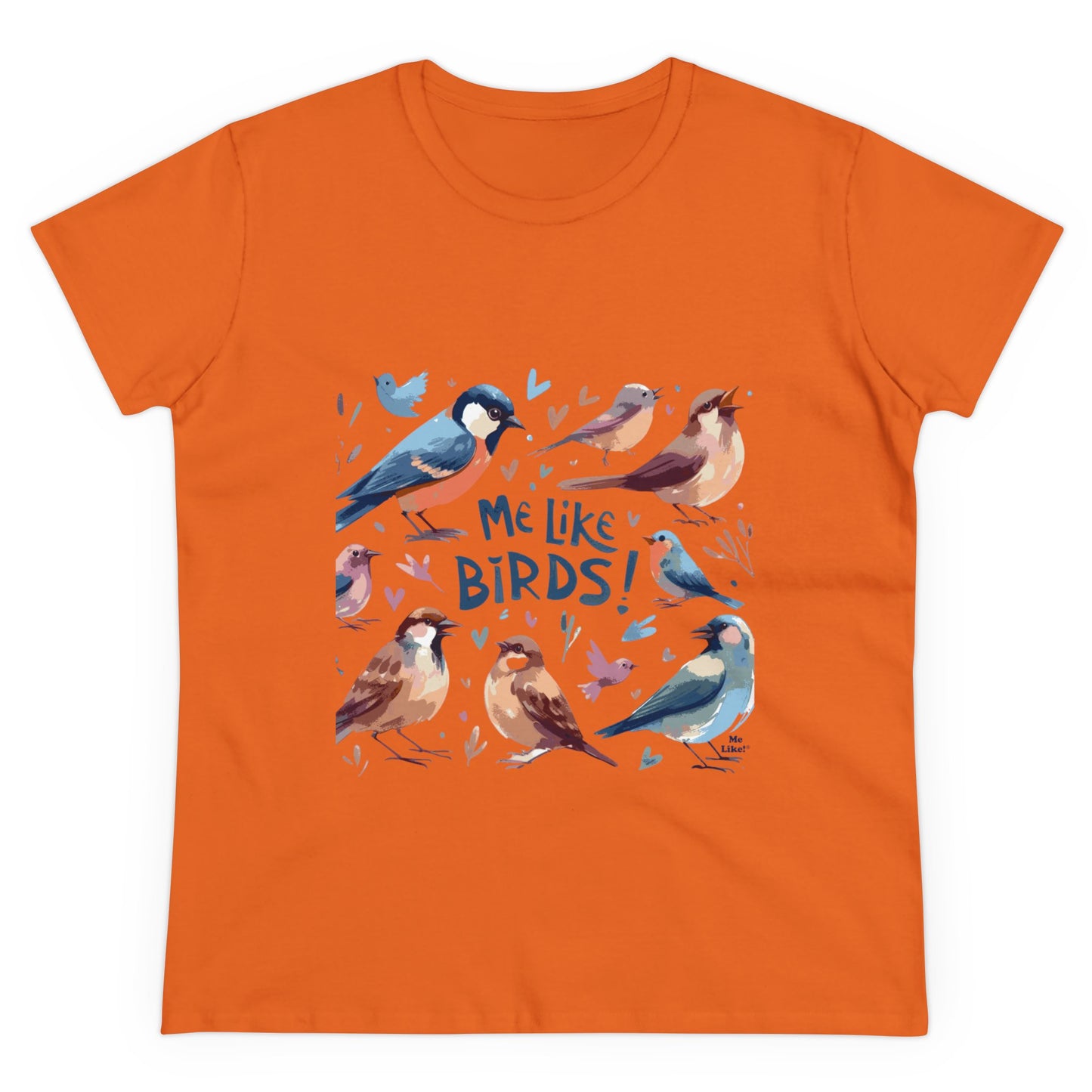 Me Like Birds! - Women's Heavy Cotton Tee - (Birds #2)