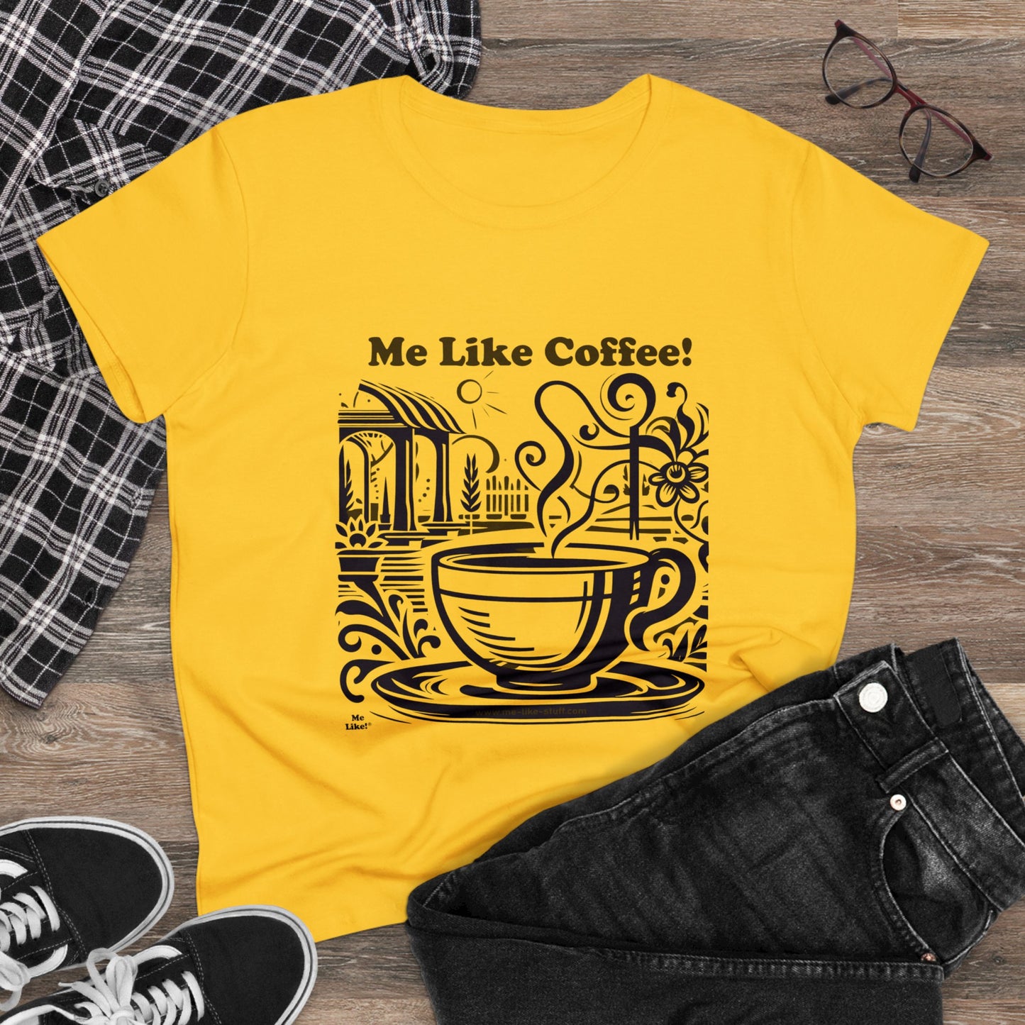 Women's Heavy Cotton Tee - Me Like Coffee! (#3)