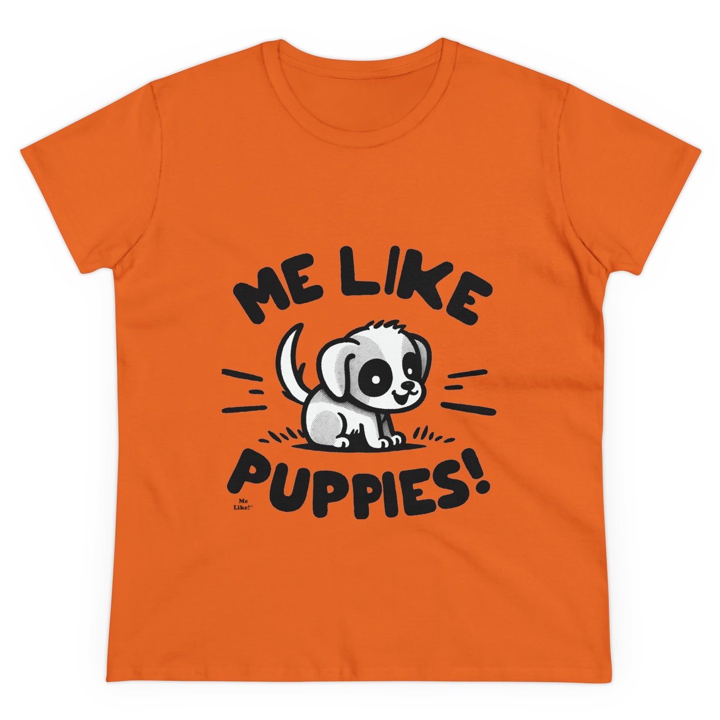 Me Like Puppies! - Women's Heavy Cotton Tee - (#2)