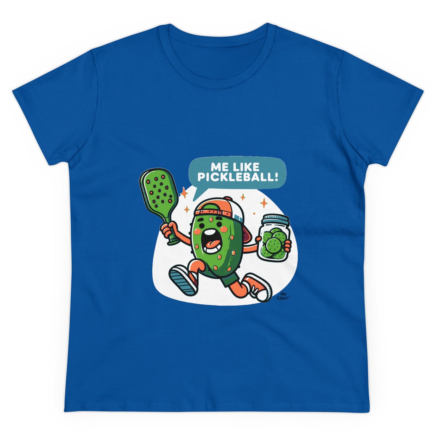 Me Like Pickleball! - Women's Heavy Cotton Tee - (Pickleball #2)