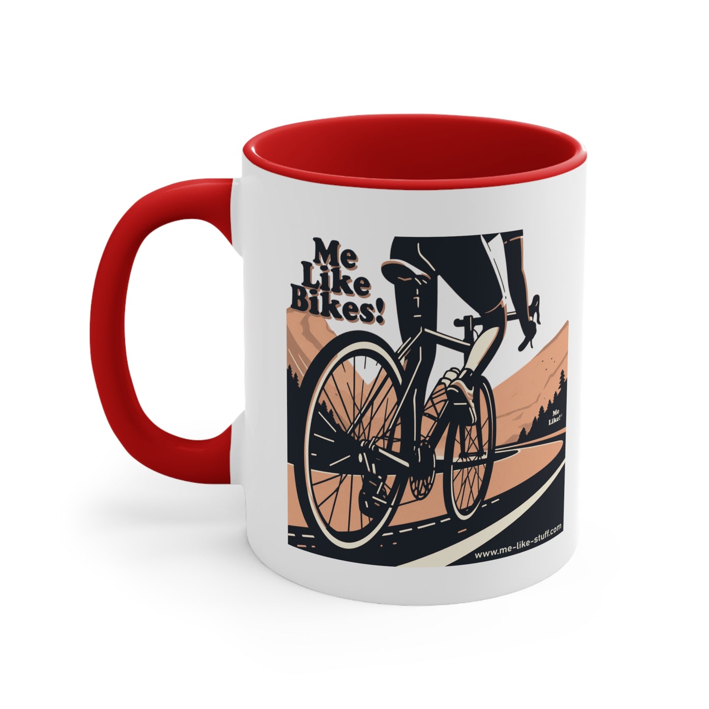 Accent Coffee Mug, 11oz - Me Like Bikes! (RB #1)