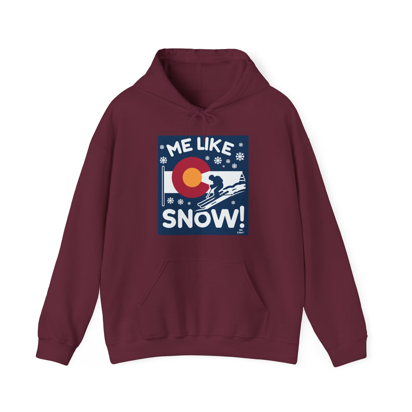 Me Like Snow! - Unisex Heavy Blend™ Hooded Sweatshirt - (Ski Colorado #2)