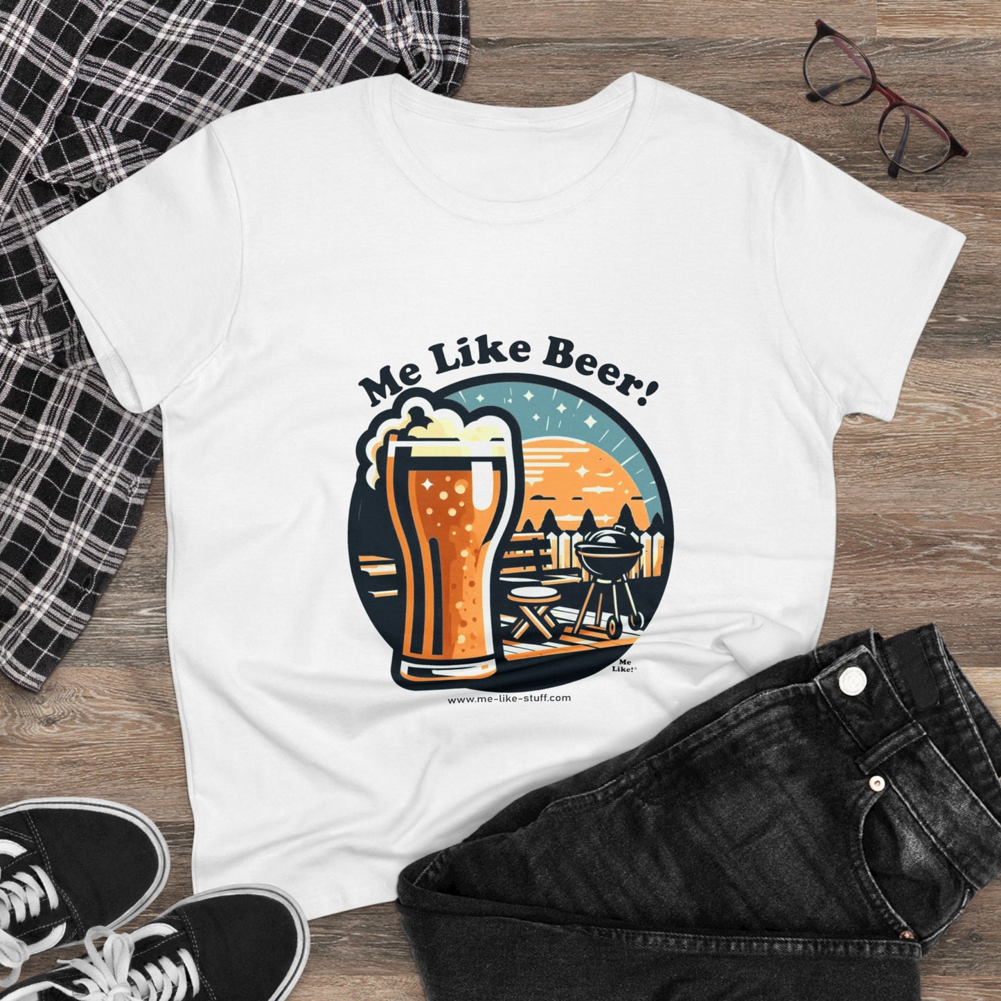 Women's Heavy Cotton Tee - Me Like Beer! (#2)