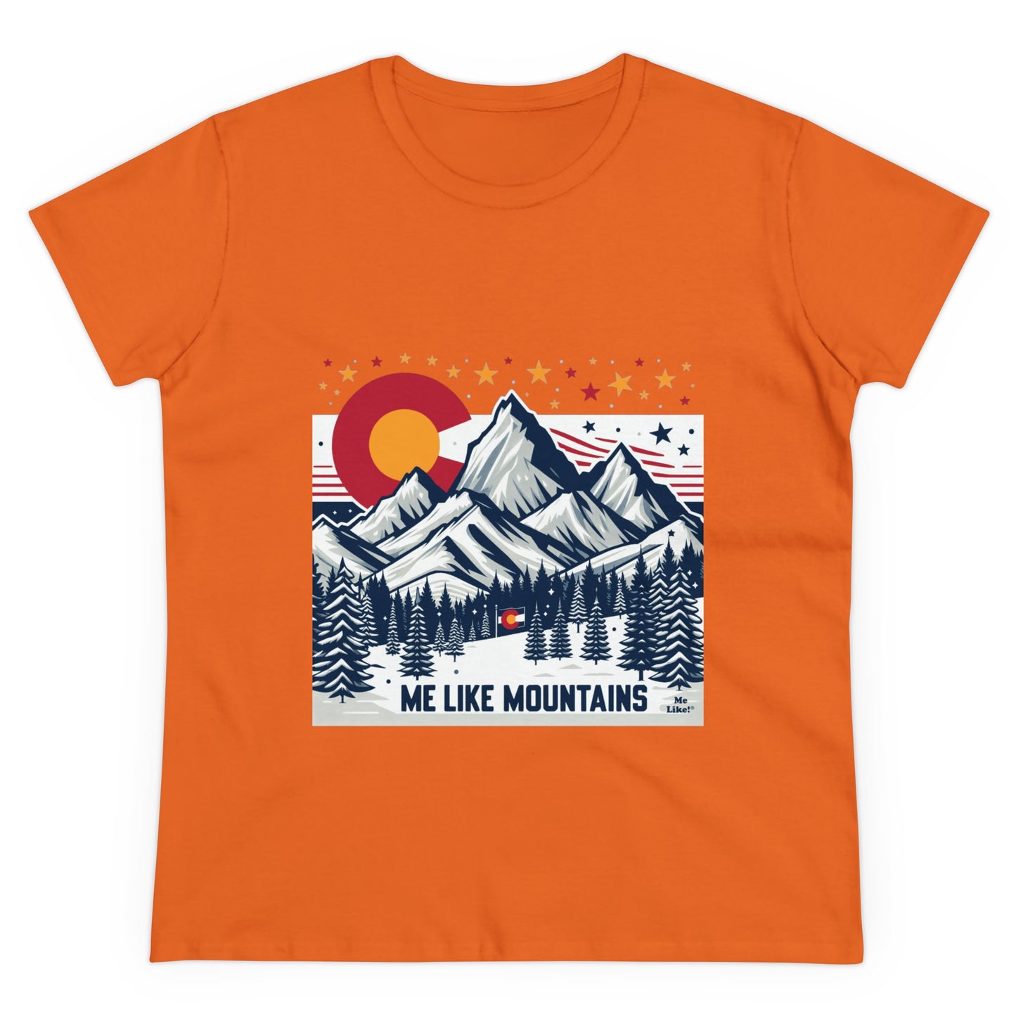 Me Like Mountains! - Women's Heavy Cotton Tee - (Mountains #6)