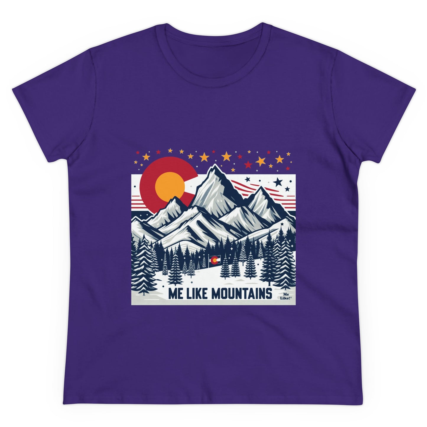 Me Like Mountains! - Women's Heavy Cotton Tee - (Mountains #6)