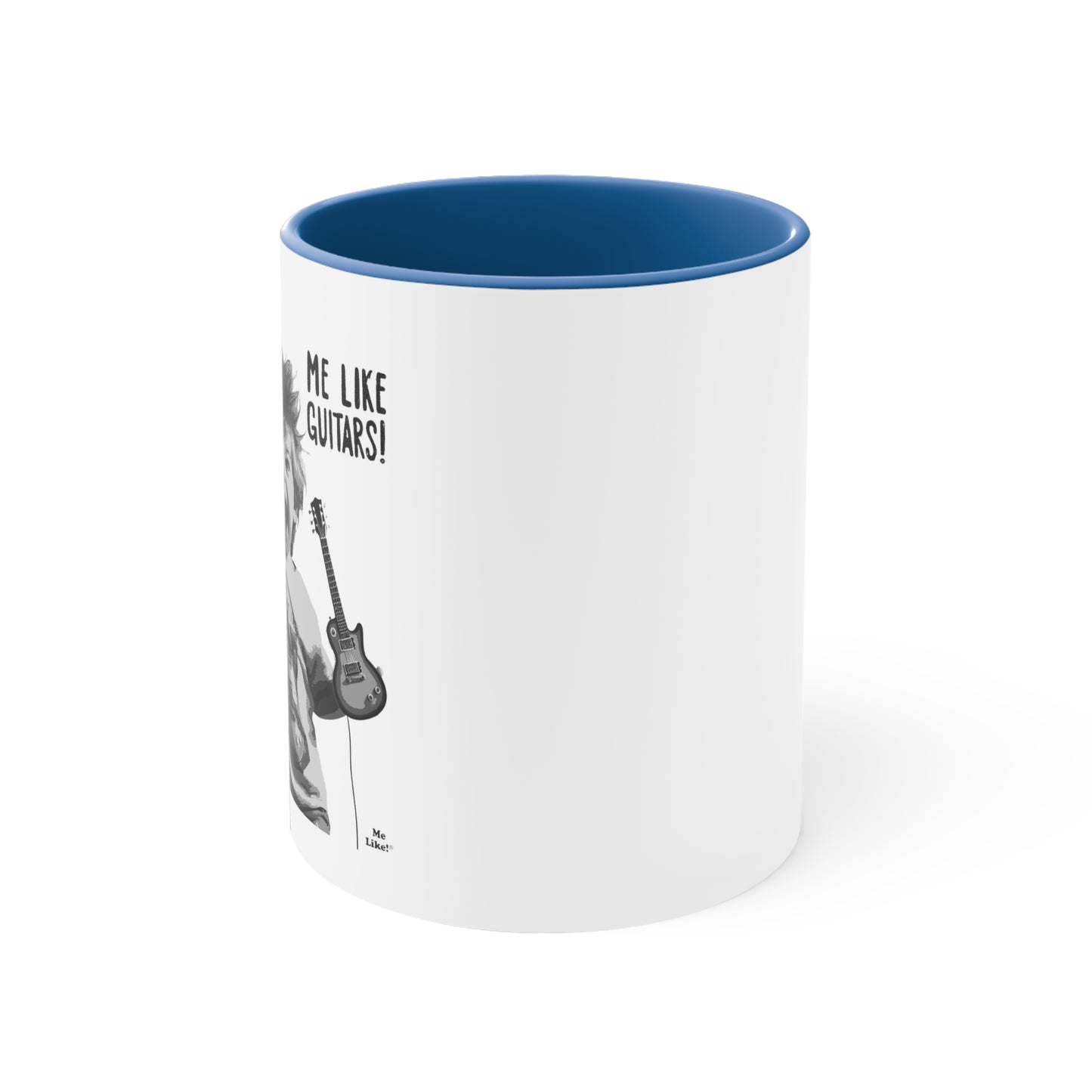 Me Like Guitars! - Accent Coffee Mug, 11oz - Punk #2