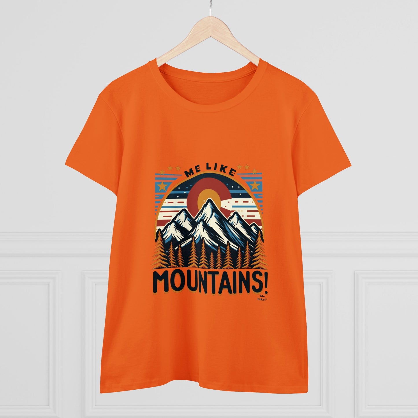 Me Like Mountains! - Women's Heavy Cotton Tee - (Mountains #5)