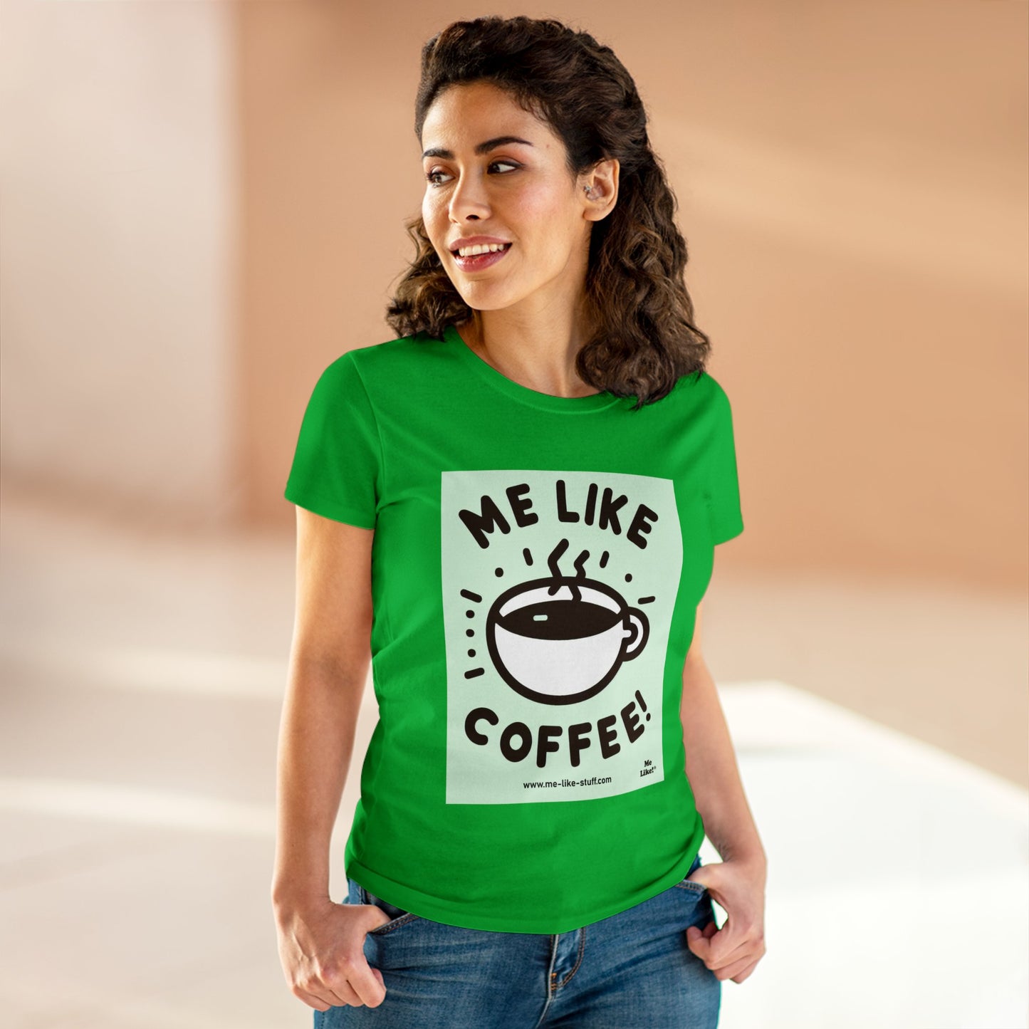 Women's Heavy Cotton Tee - Me Like Coffee! (#2)