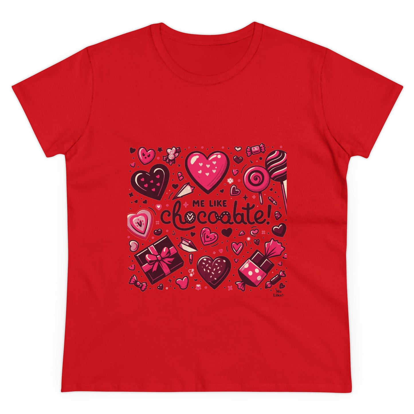 Me Like Chocolate! - Women's Heavy Cotton Tee - (Chocolate #1)