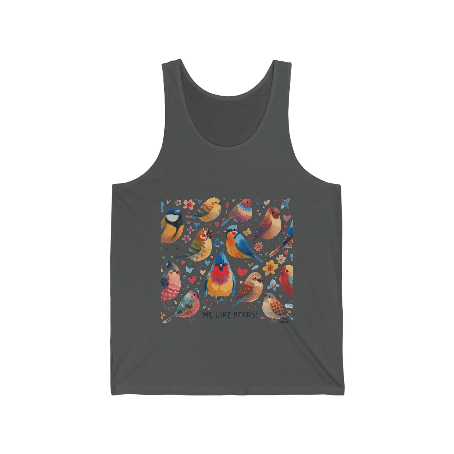 Me Like Birds! - Unisex Jersey Tank - (Birds #1)