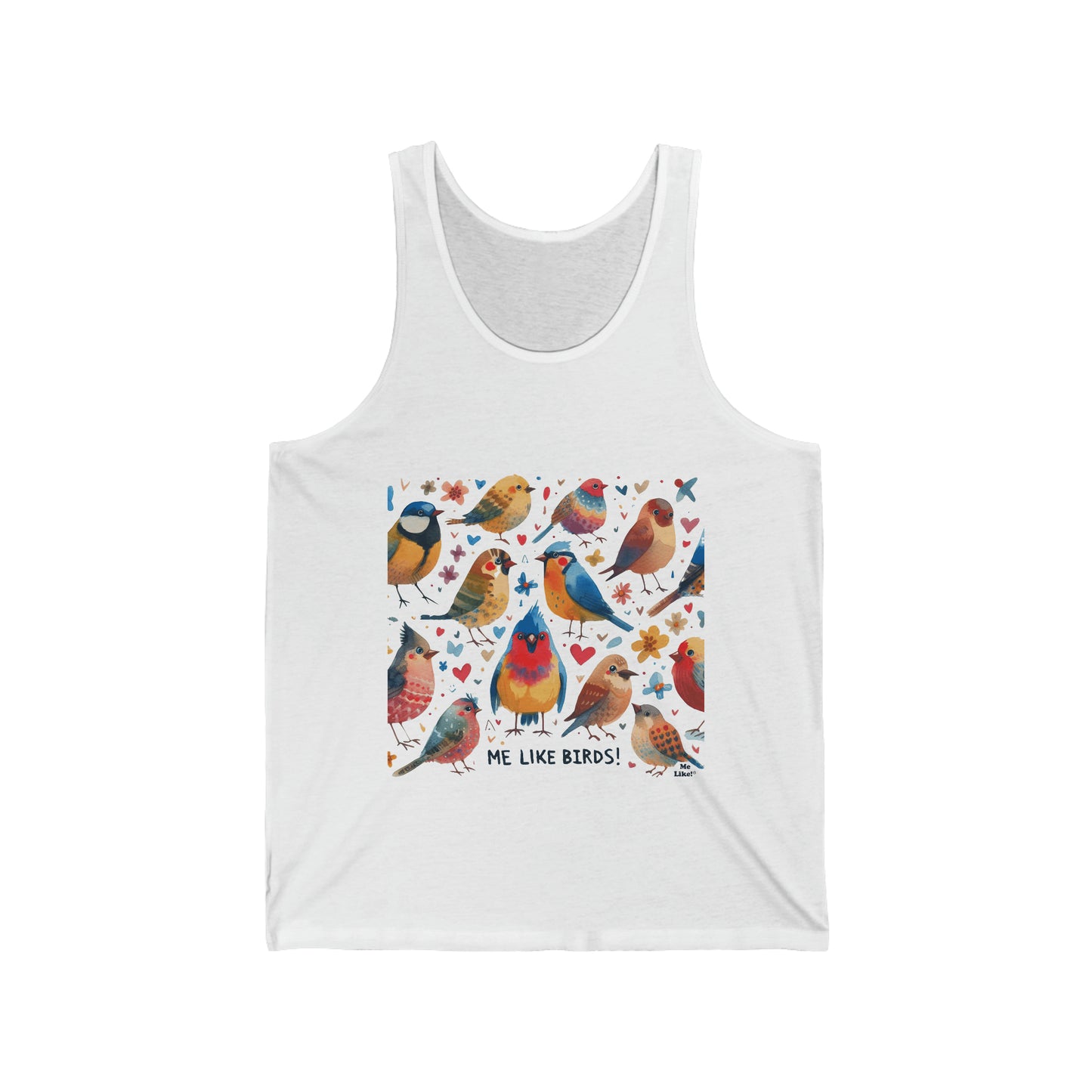 Me Like Birds! - Unisex Jersey Tank - (Birds #1)