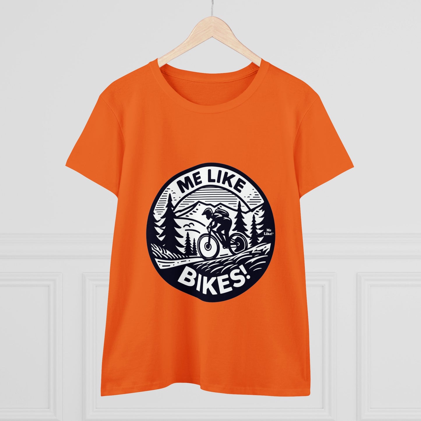 Me Like Bikes! - Women's Heavy Cotton Tee - (Mountain Bike #4)