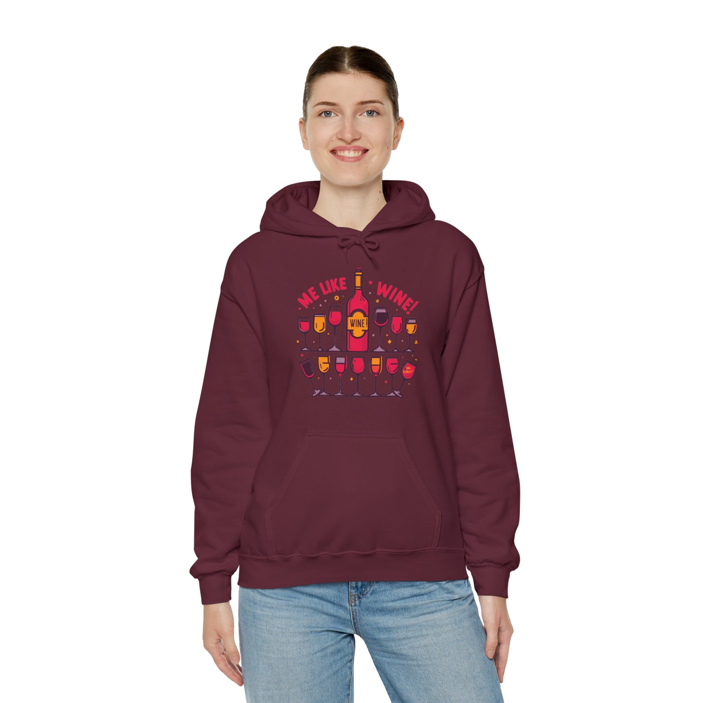 Unisex Heavy Blend™ Hooded Sweatshirt - Me Like Wine! (#2)