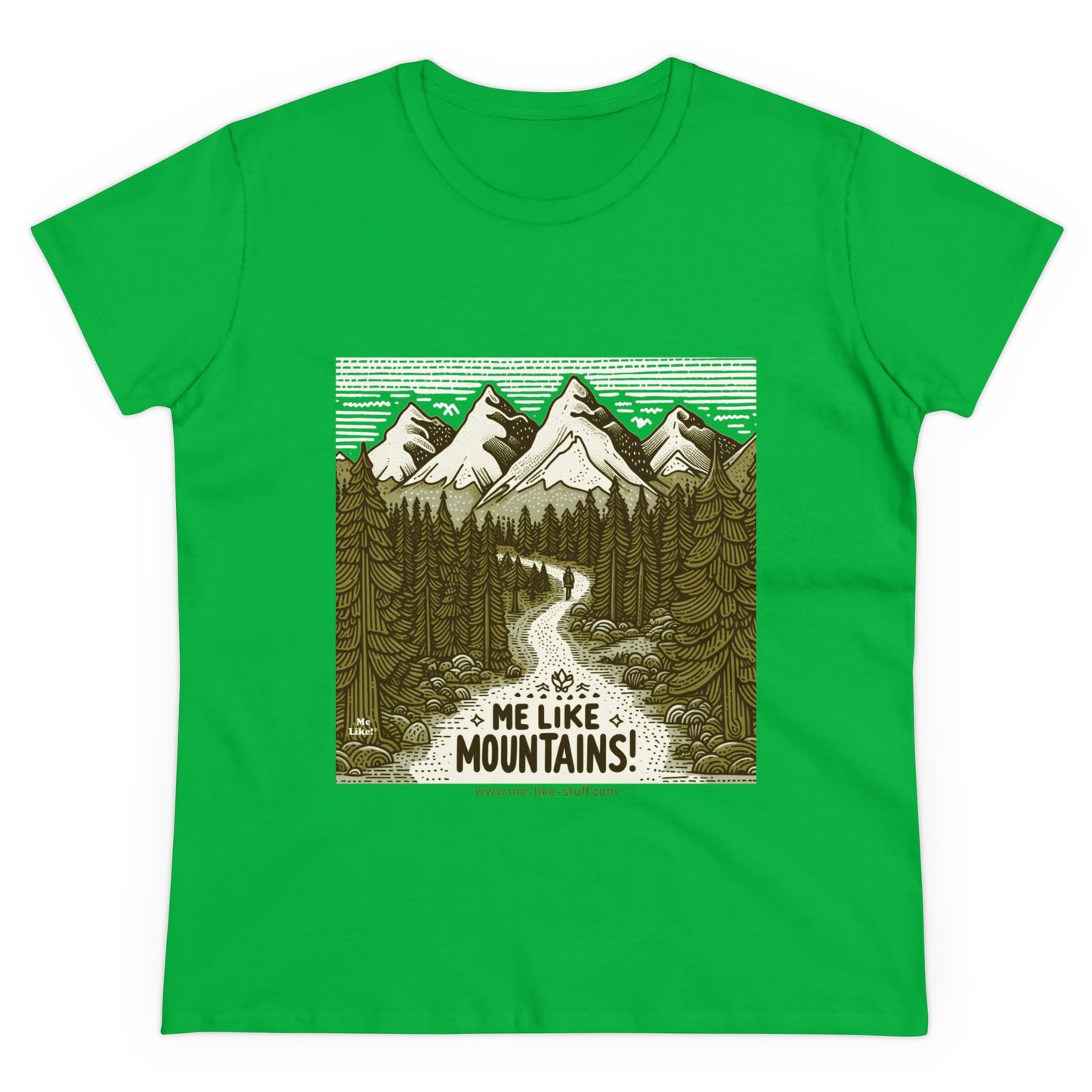 Me Like Mountains! - Women's Heavy Cotton Tee - (#3)