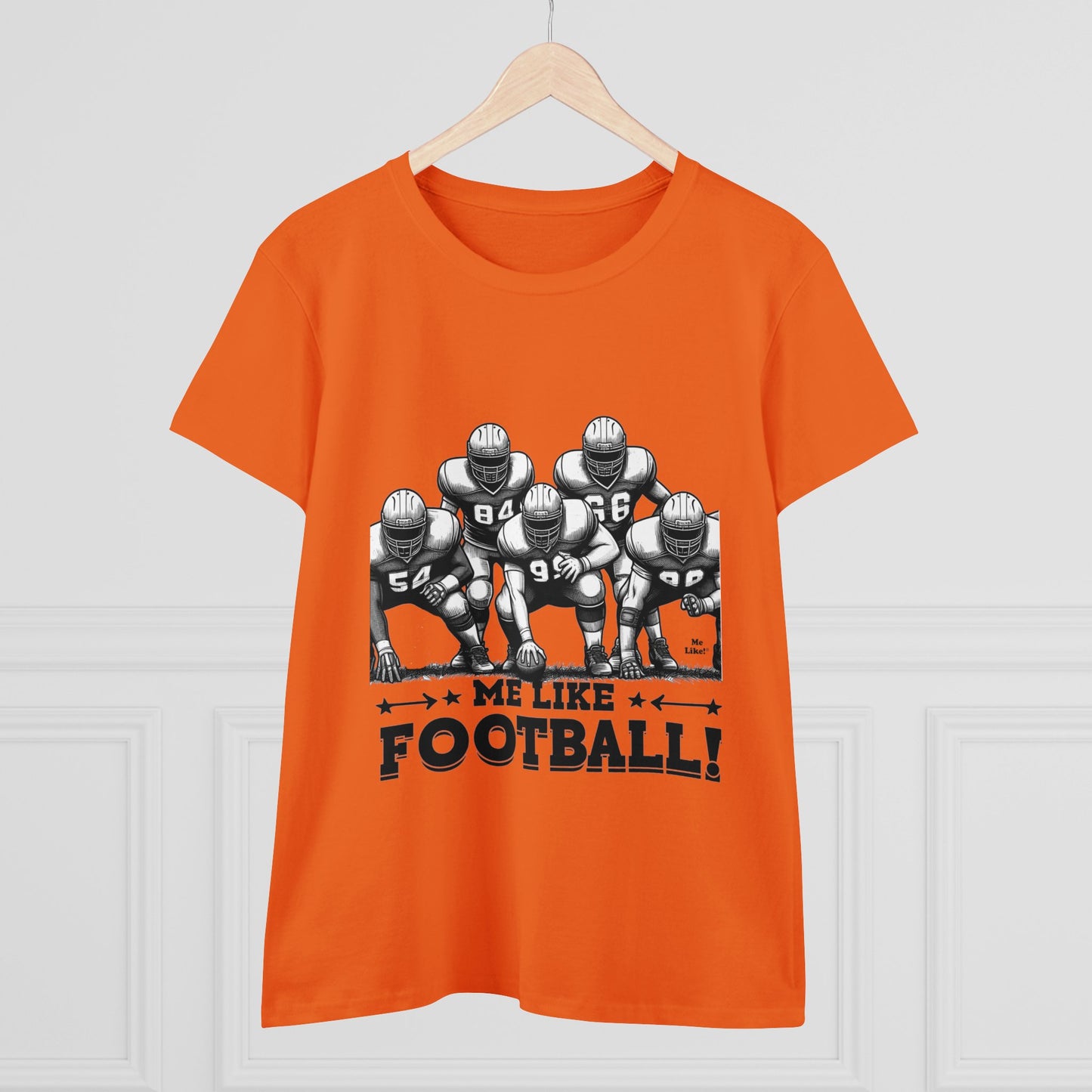 Me Like Football! - Women's Heavy Cotton Tee - (Football #2)