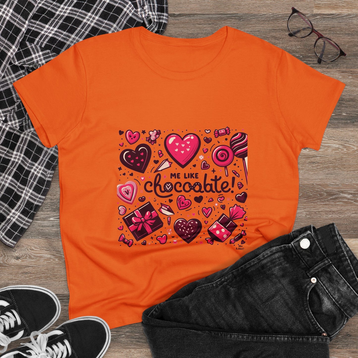 Me Like Chocolate! - Women's Heavy Cotton Tee - (Chocolate #1)