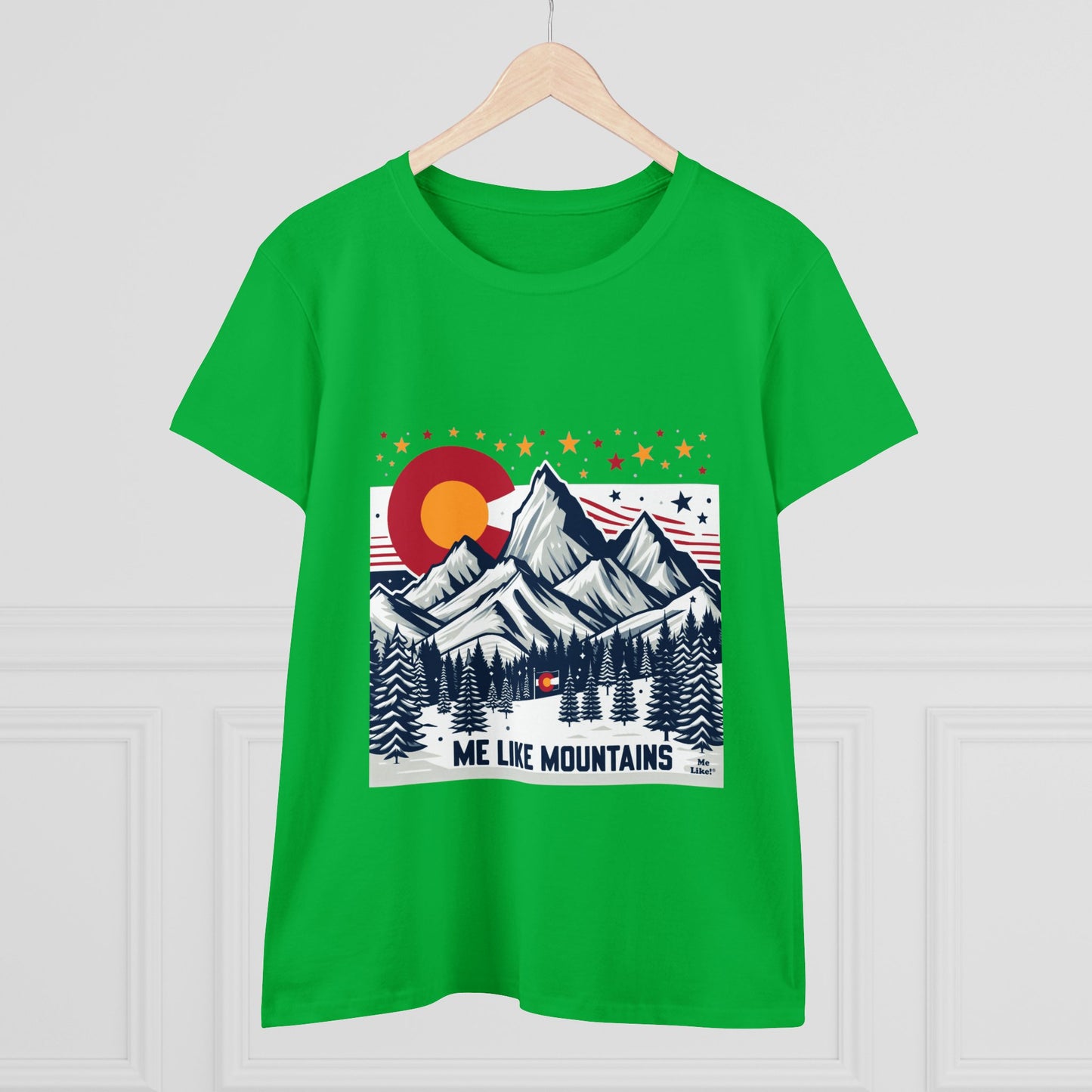 Me Like Mountains! - Women's Heavy Cotton Tee - (Mountains #6)