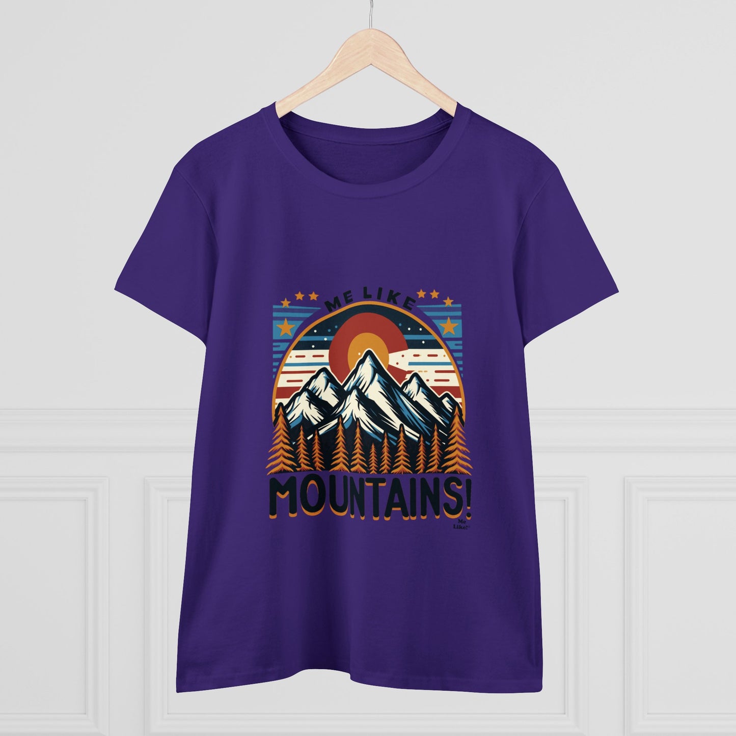 Me Like Mountains! - Women's Heavy Cotton Tee - (Mountains #5)