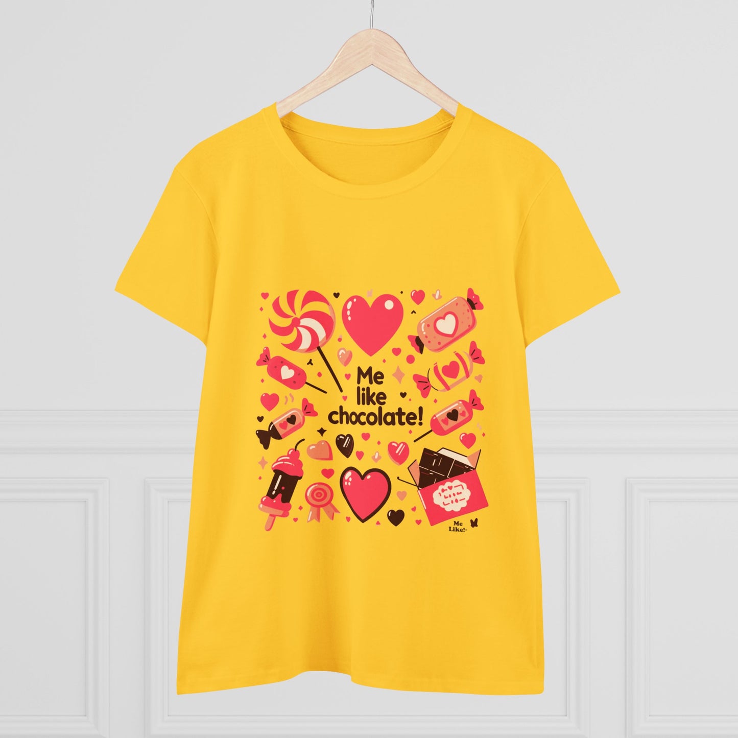 Me Like Chocolate! - Women's Heavy Cotton Tee - (Chocolate #2)