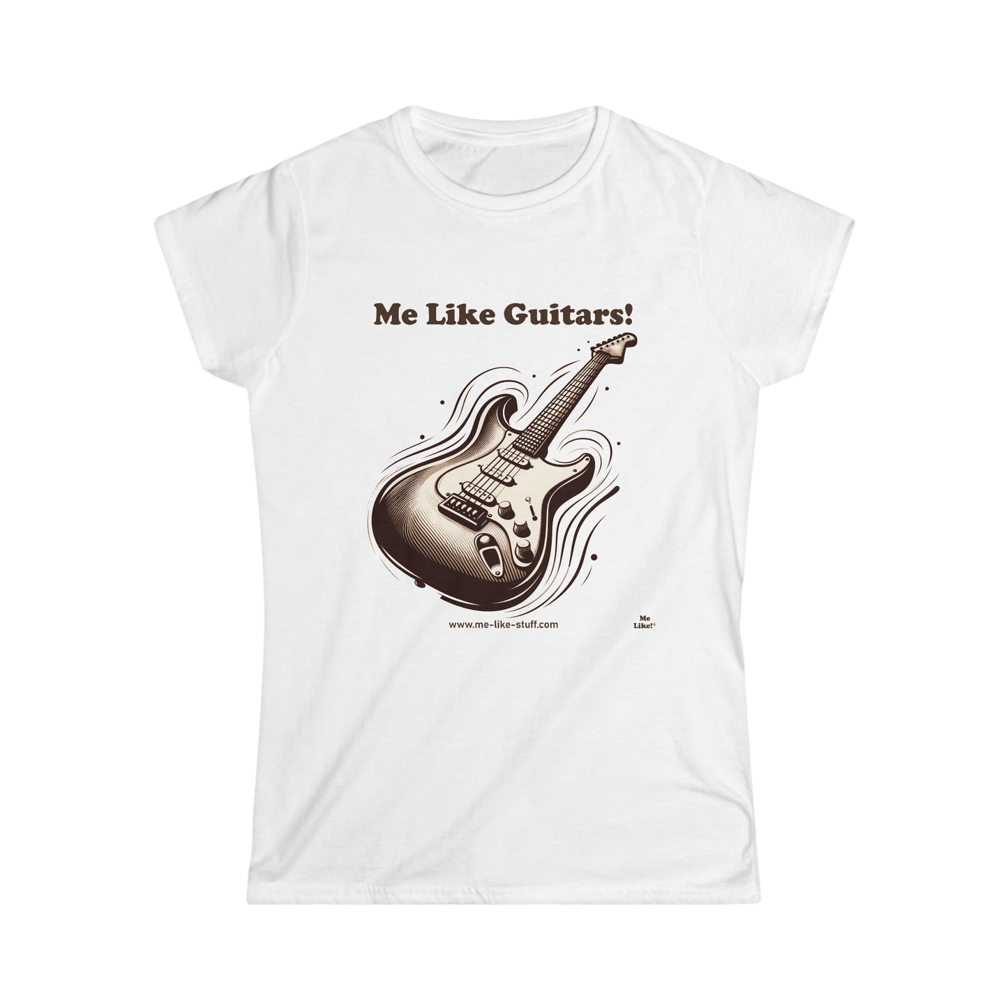 Women's Softstyle Tee - Me Like Guitars! (Electric #3)