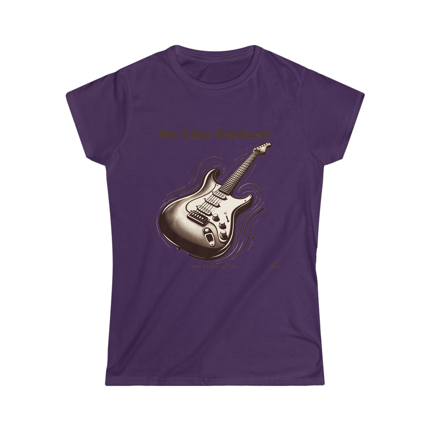 Women's Softstyle Tee - Me Like Guitars! (Electric #3)