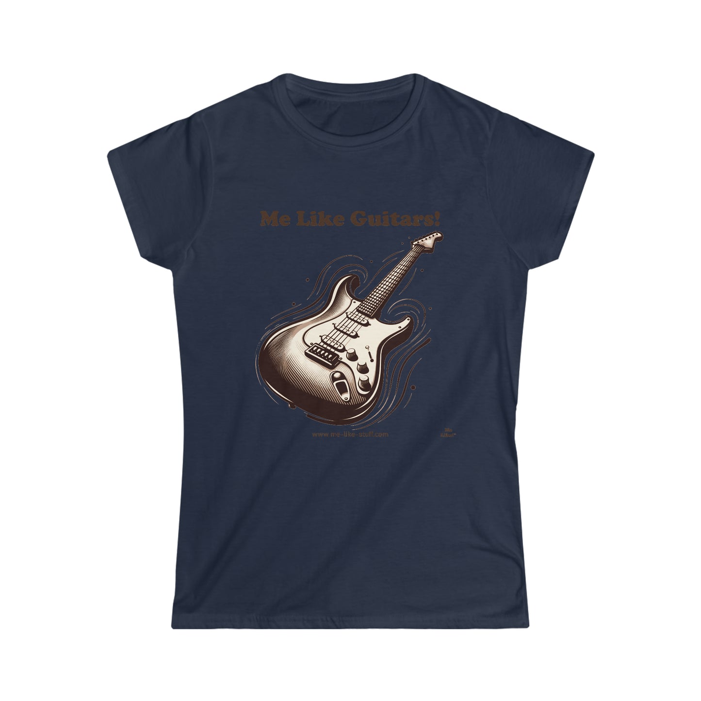 Women's Softstyle Tee - Me Like Guitars! (Electric #3)