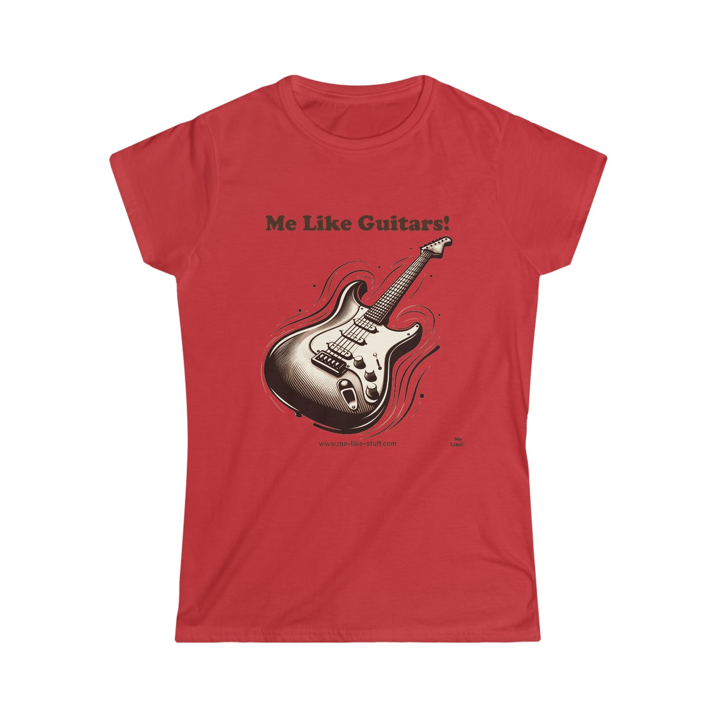 Women's Softstyle Tee - Me Like Guitars! (Electric #3)