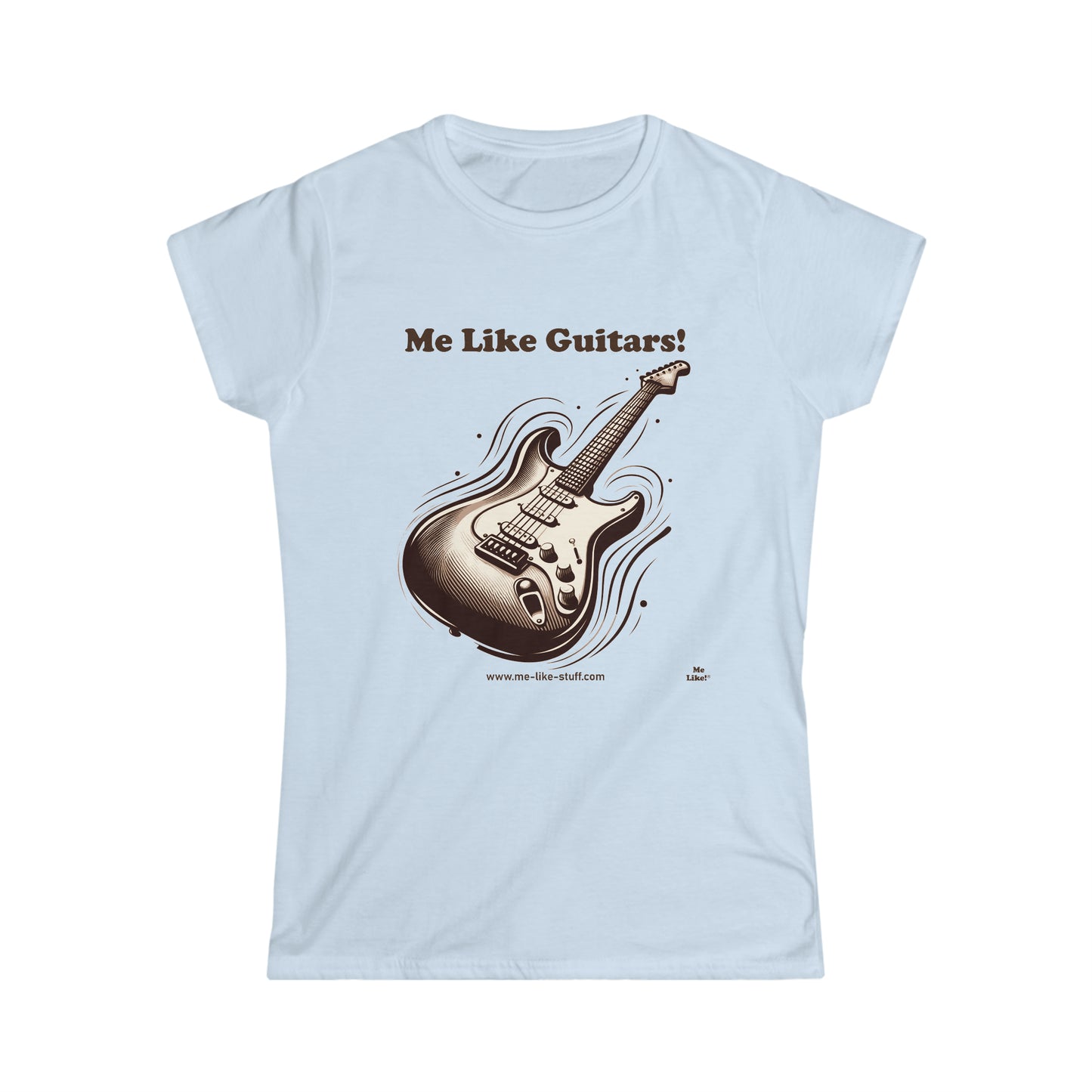 Women's Softstyle Tee - Me Like Guitars! (Electric #3)