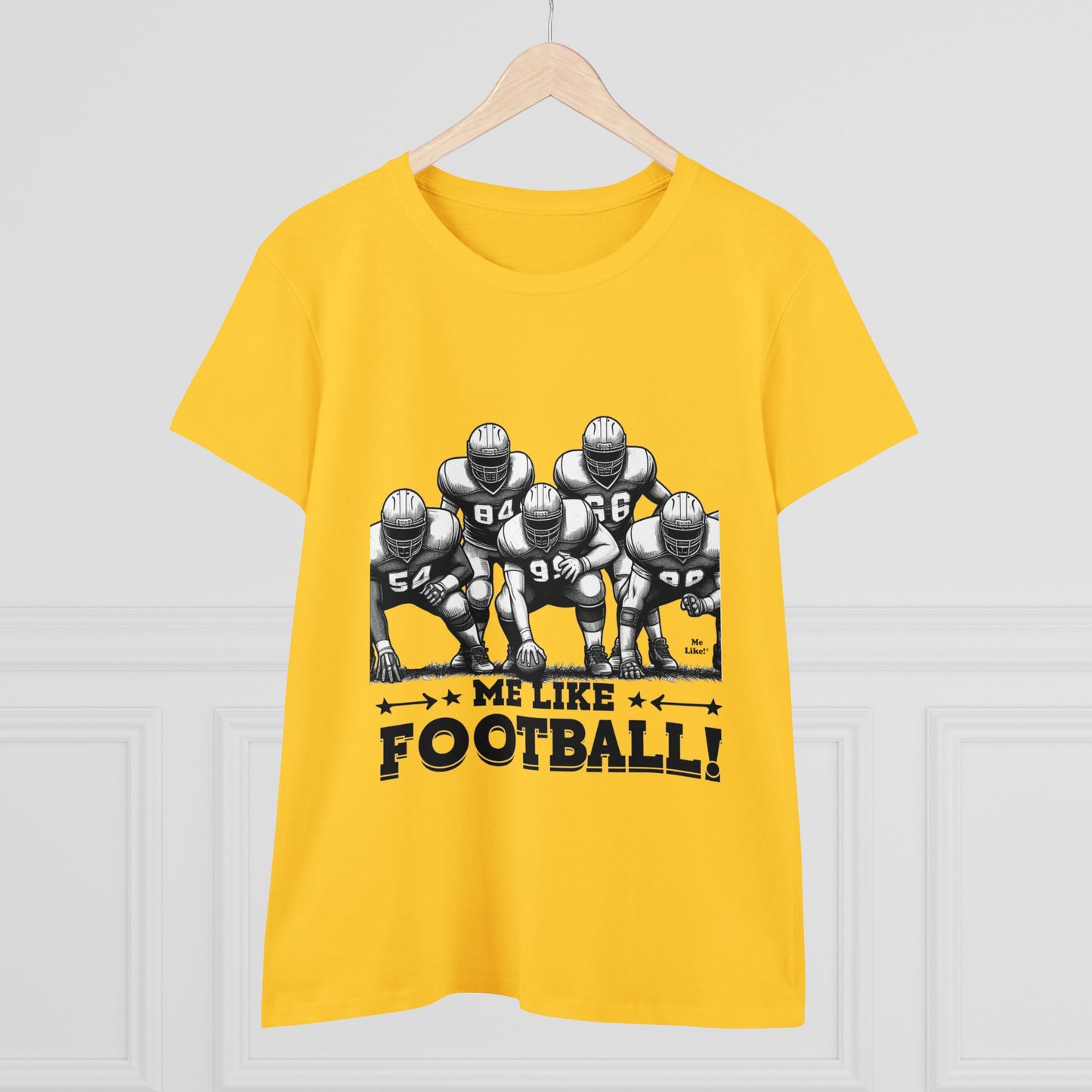 Me Like Football! - Women's Heavy Cotton Tee - (Football #2)