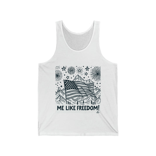 Me Like Freedom! - Unisex Jersey Tank - (Freedom #5)