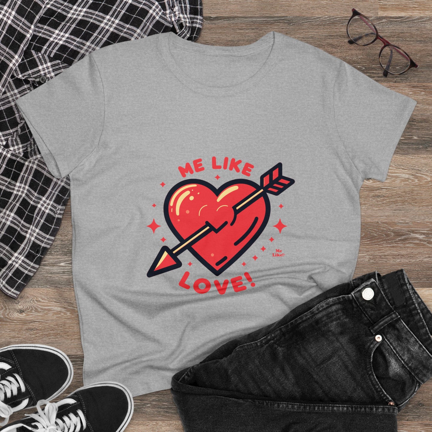 Me Like Love! - Women's Heavy Cotton Tee - (Love #1)