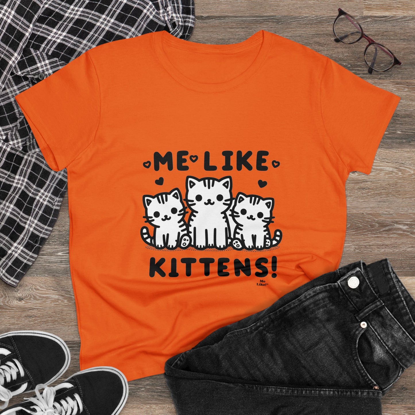 Me Like Kittens! - Women's Heavy Cotton Tee - (#2)