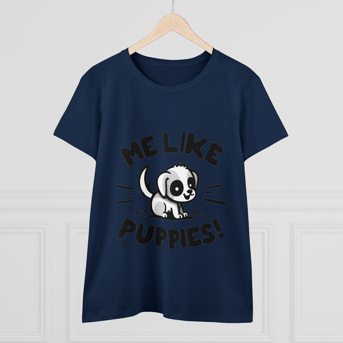 Me Like Puppies! - Women's Heavy Cotton Tee - (#2)