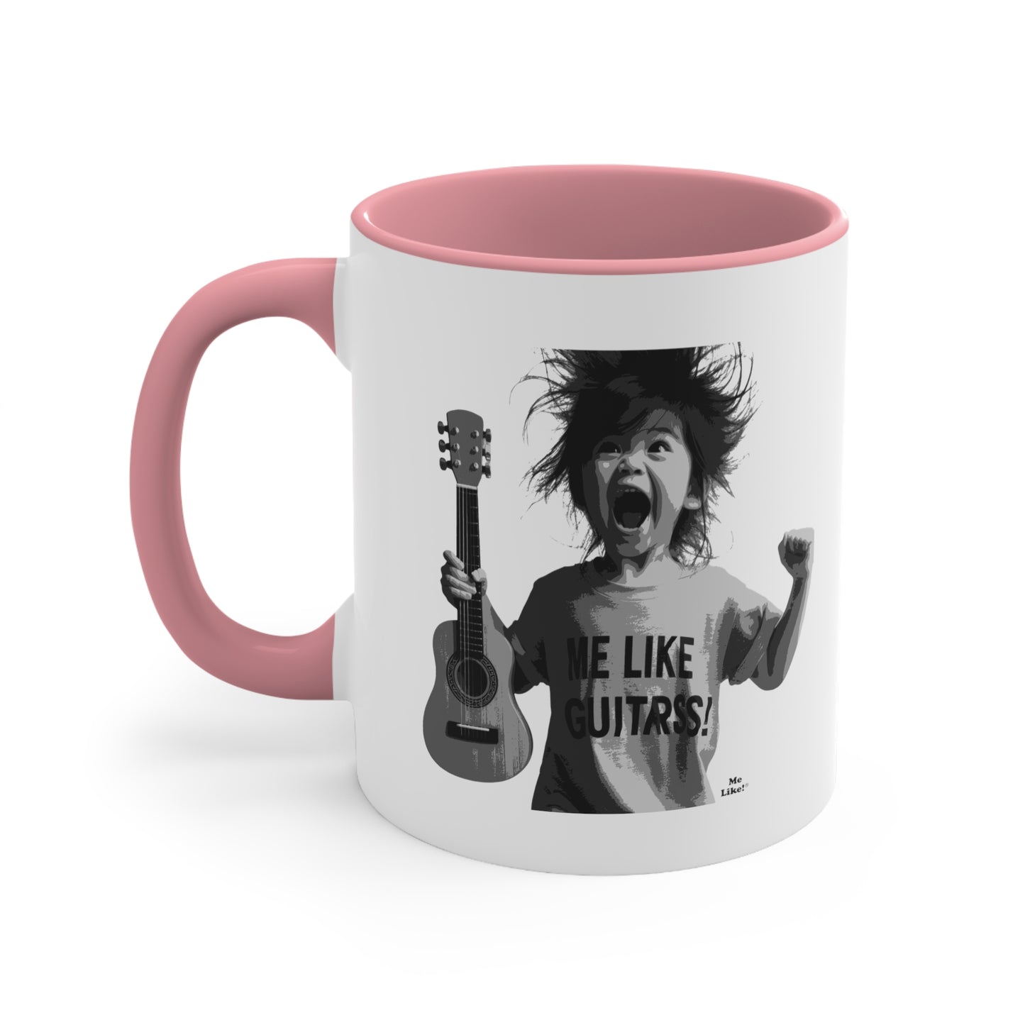 Me Like Guitars! - Accent Coffee Mug, 11oz - Punk #1