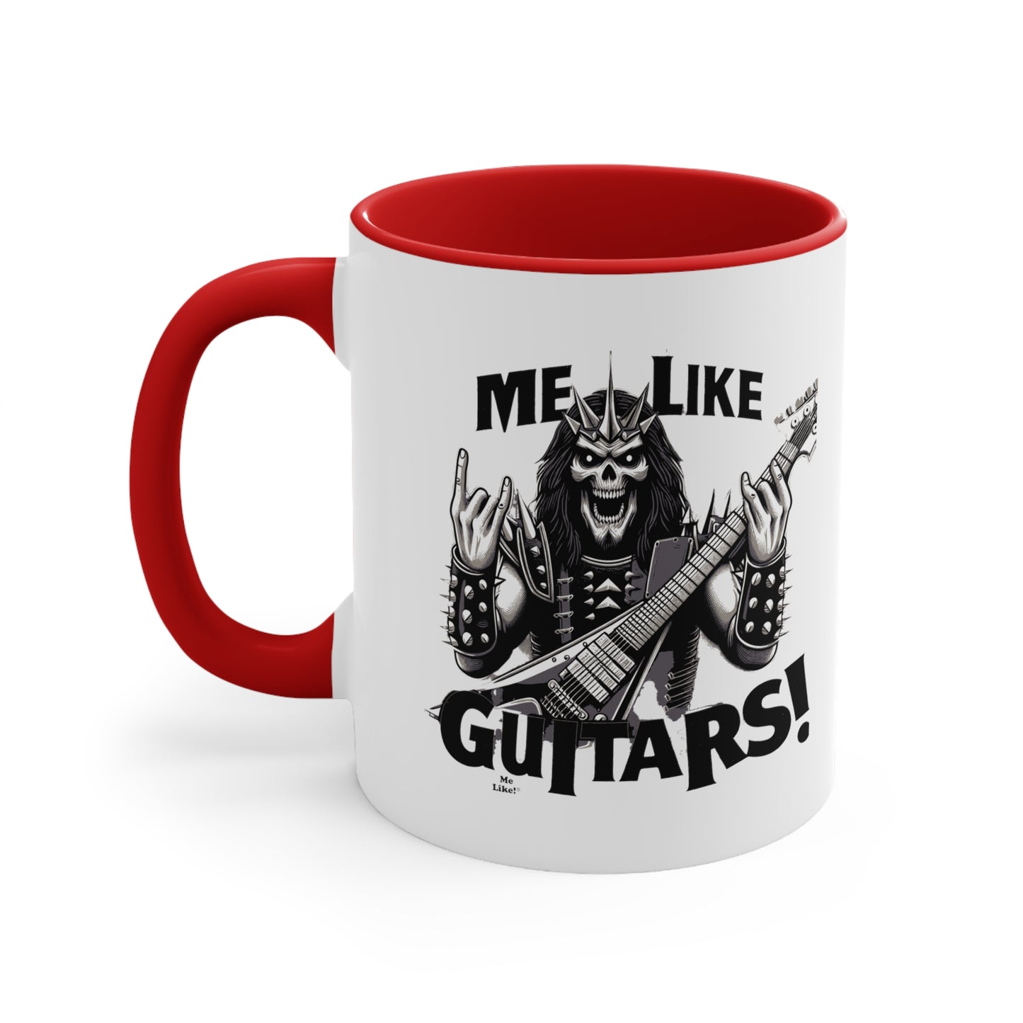 Me Like Guitars! - Accent Coffee Mug, 11oz - Heavy Metal #1