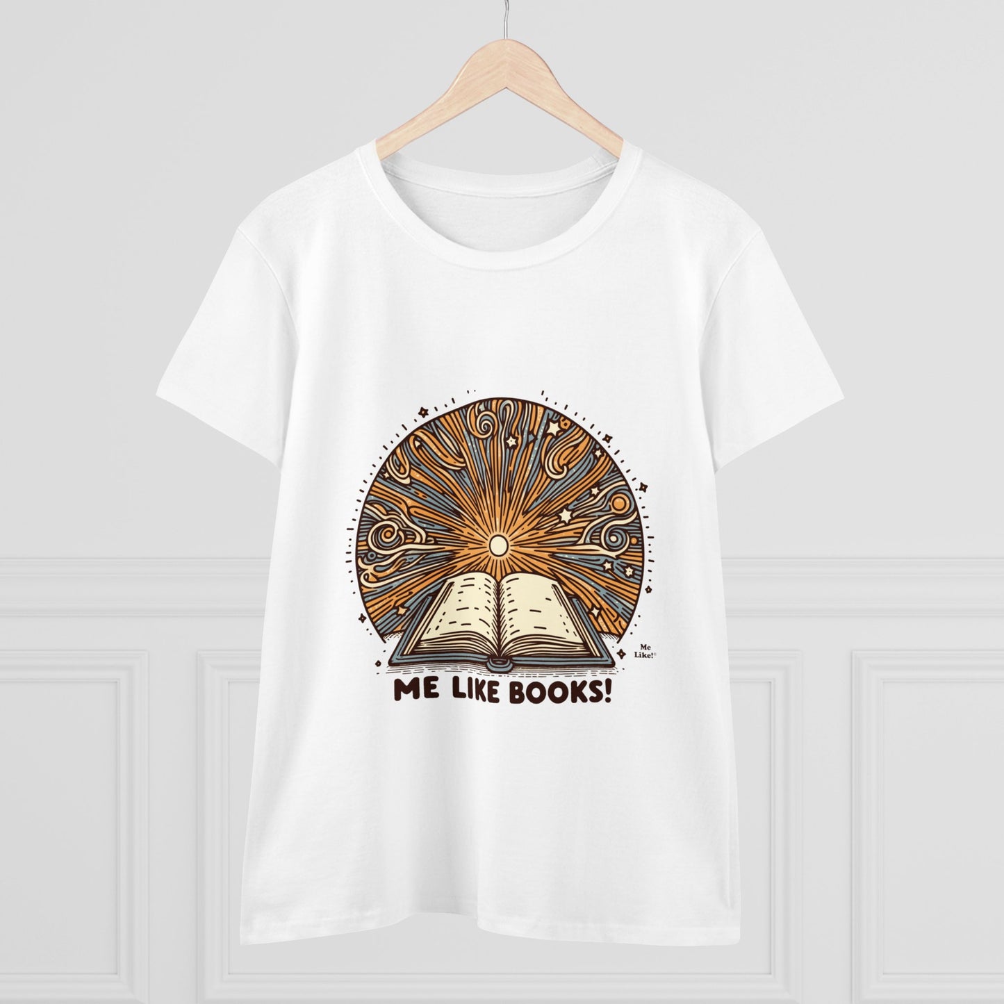 Me Like Books! - Women's Heavy Cotton Tee - (Books #2)